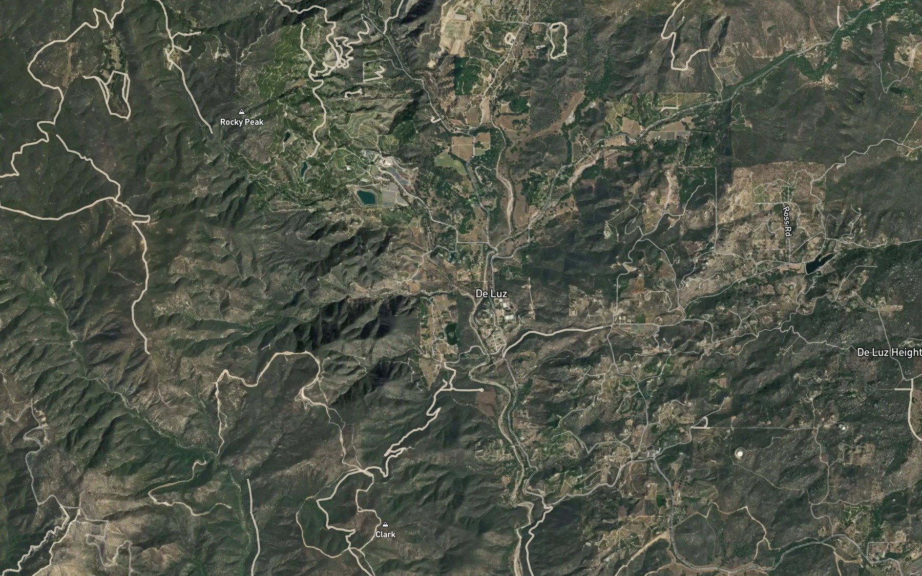Satellite map of the Camps Creek
