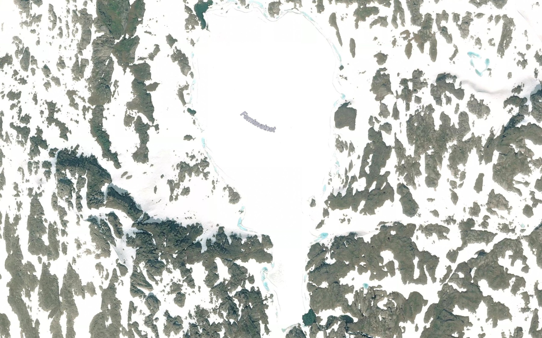 Satellite map of the Femtevatnet