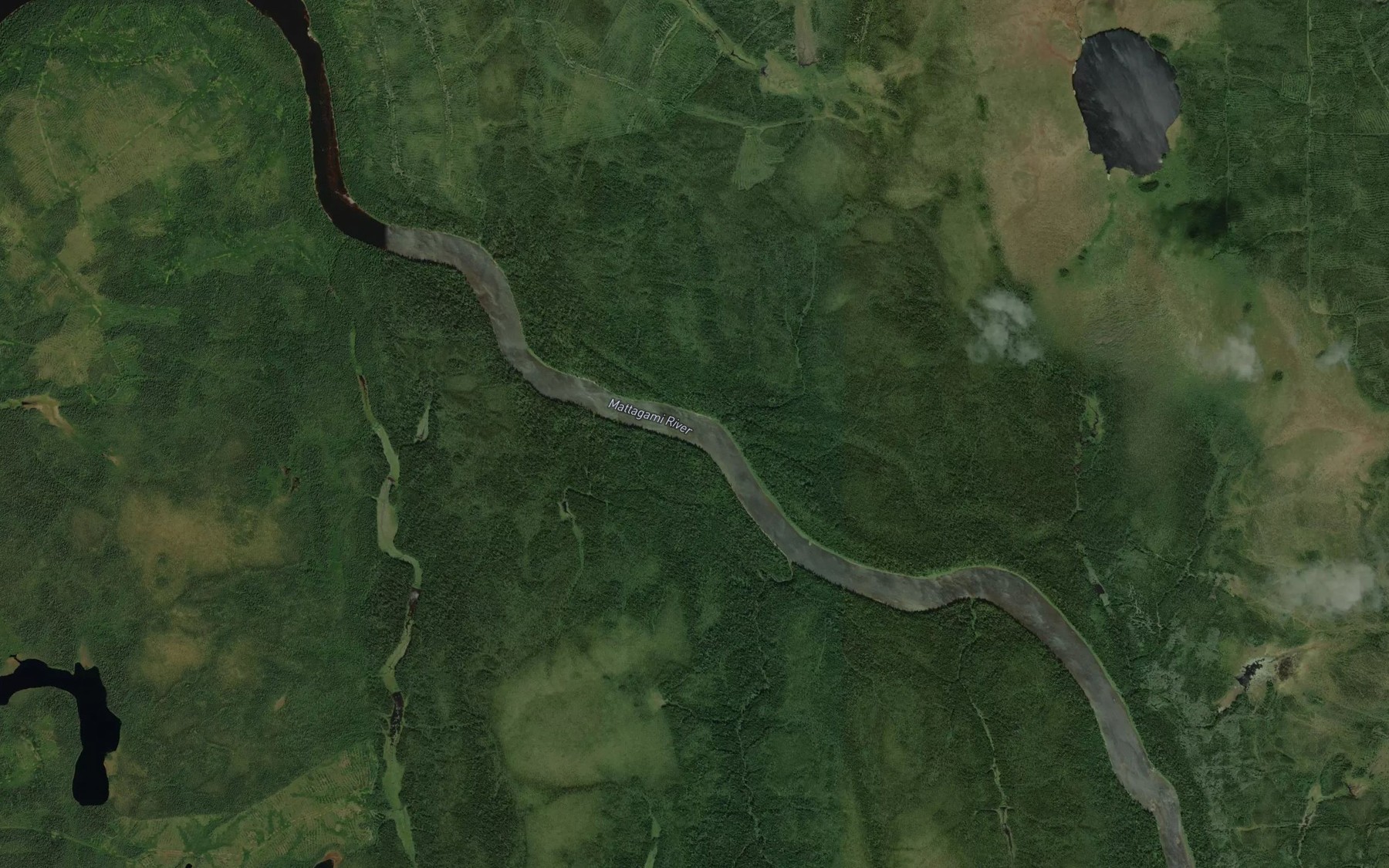 Satellite map of the Hurdman Creek