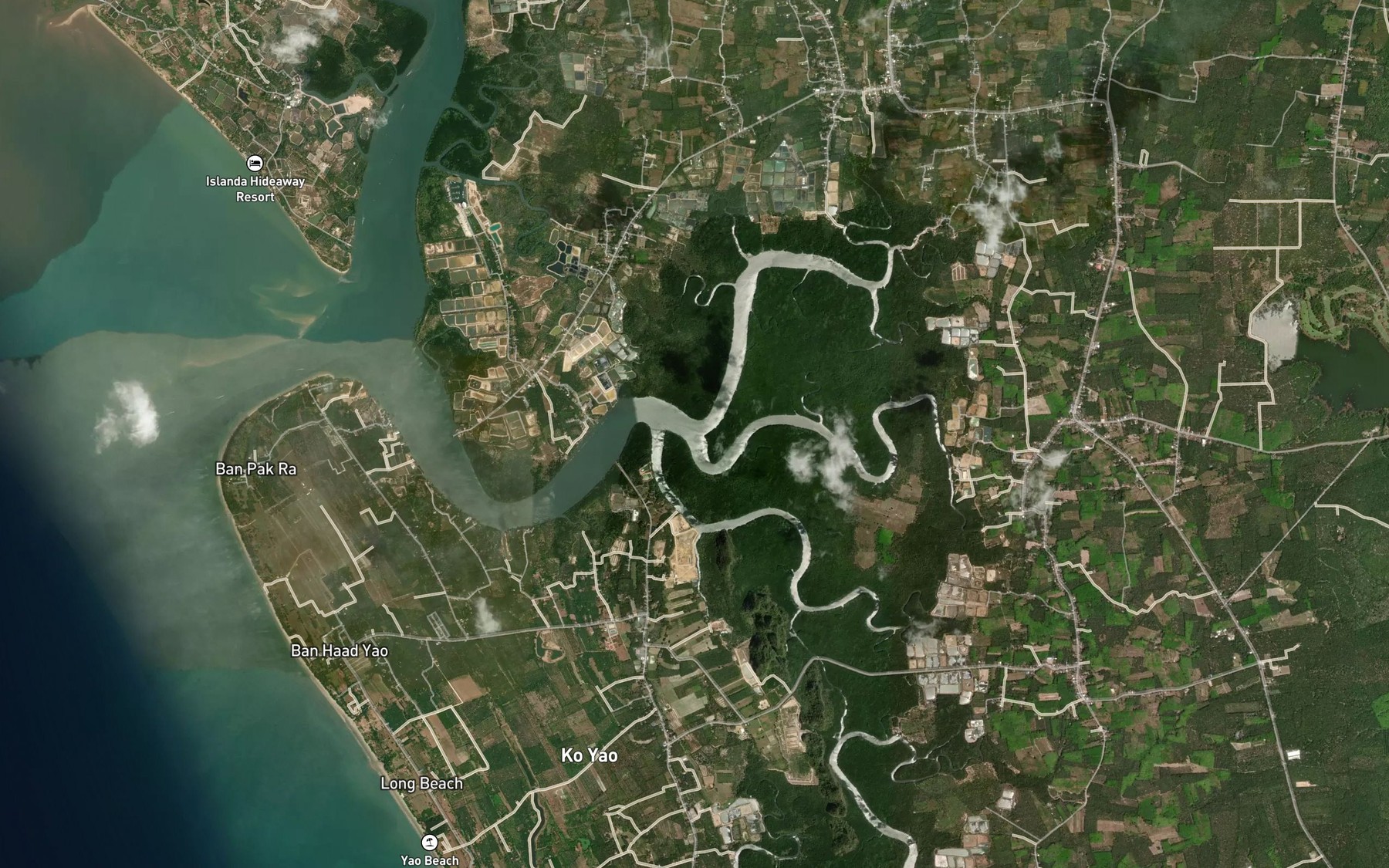 Satellite map of the Khlong Mak