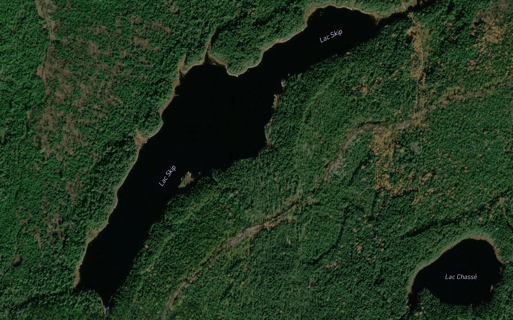 Satellite map of the Lac Skip