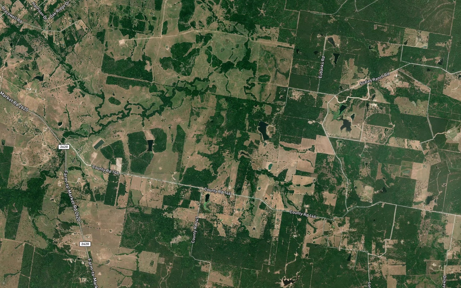 Satellite map of the Sand Branch