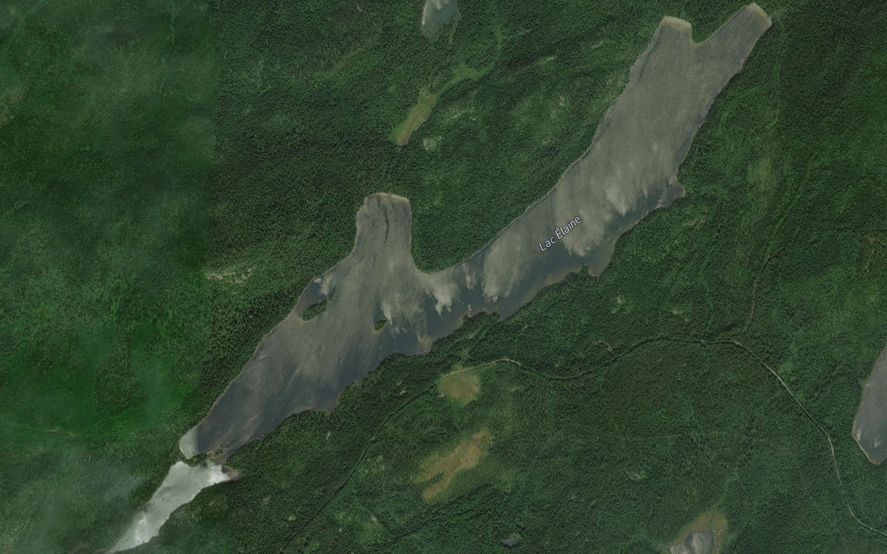 Satellite map of the Lac Elaine
