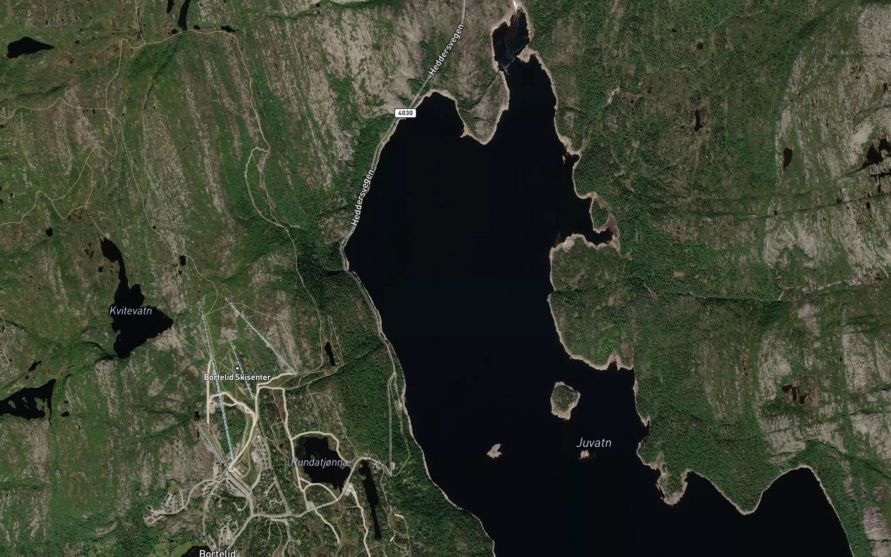 Satellite map of the Grunnevatn