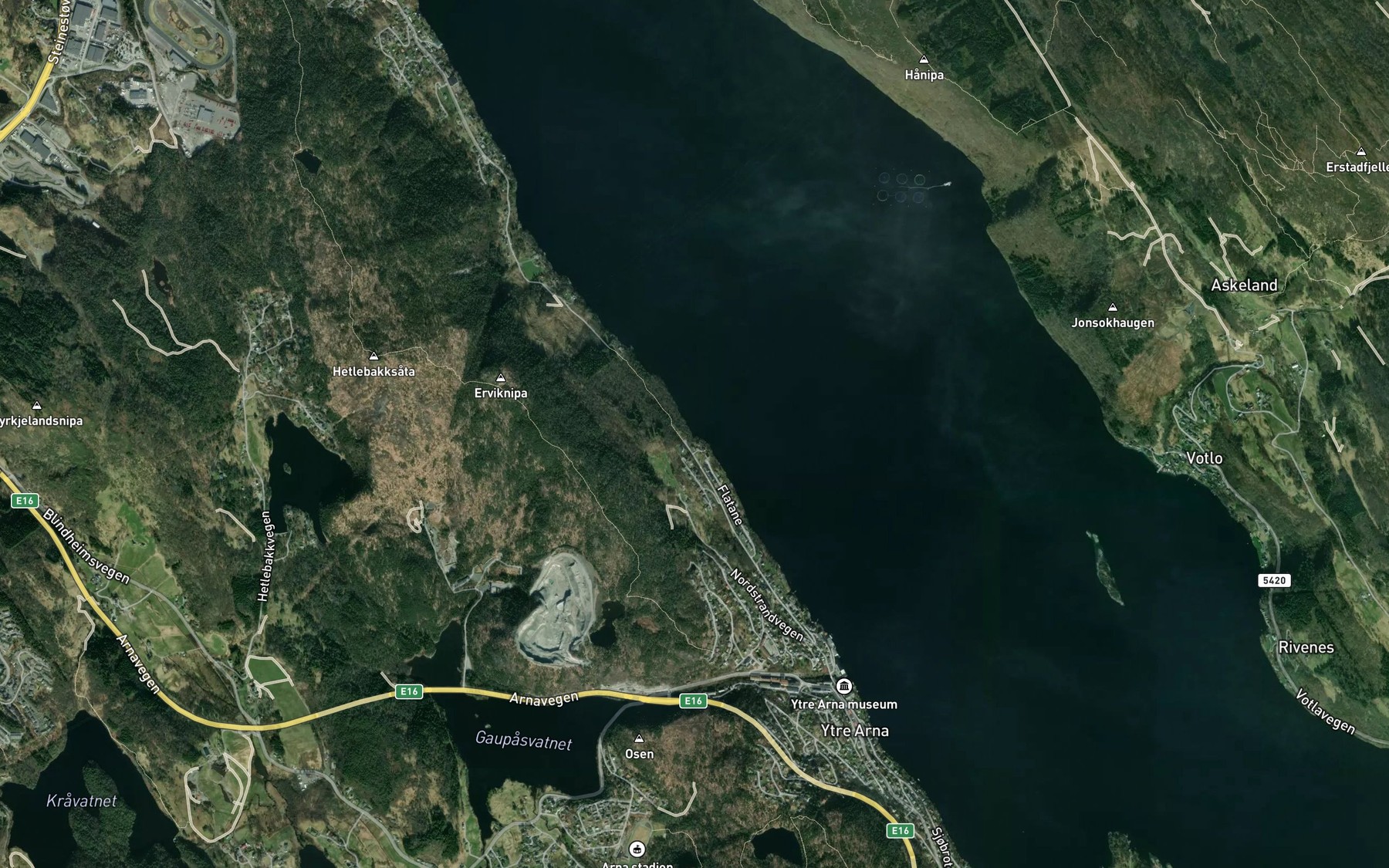Satellite map of the Krana