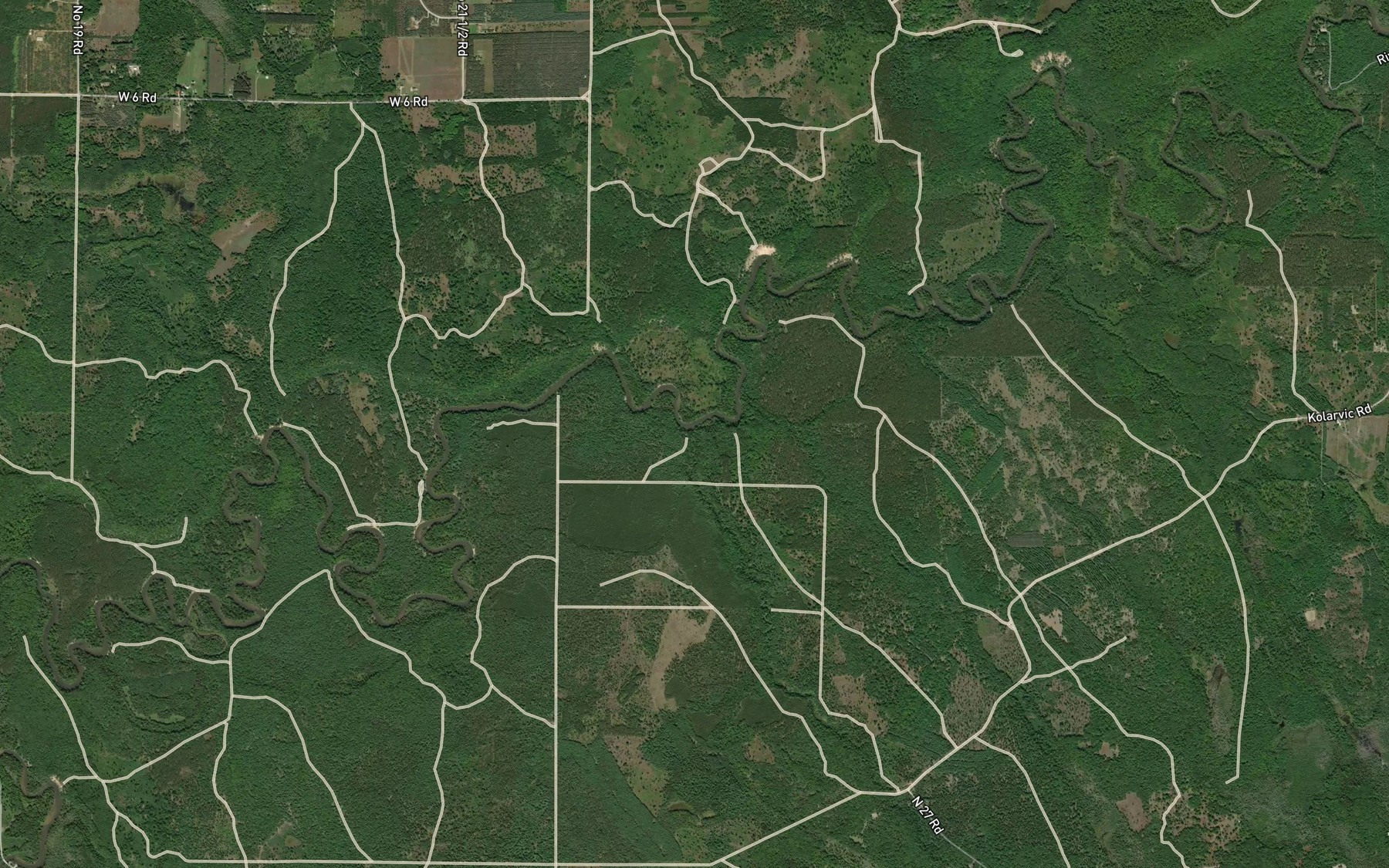 Satellite map of the Soper Creek