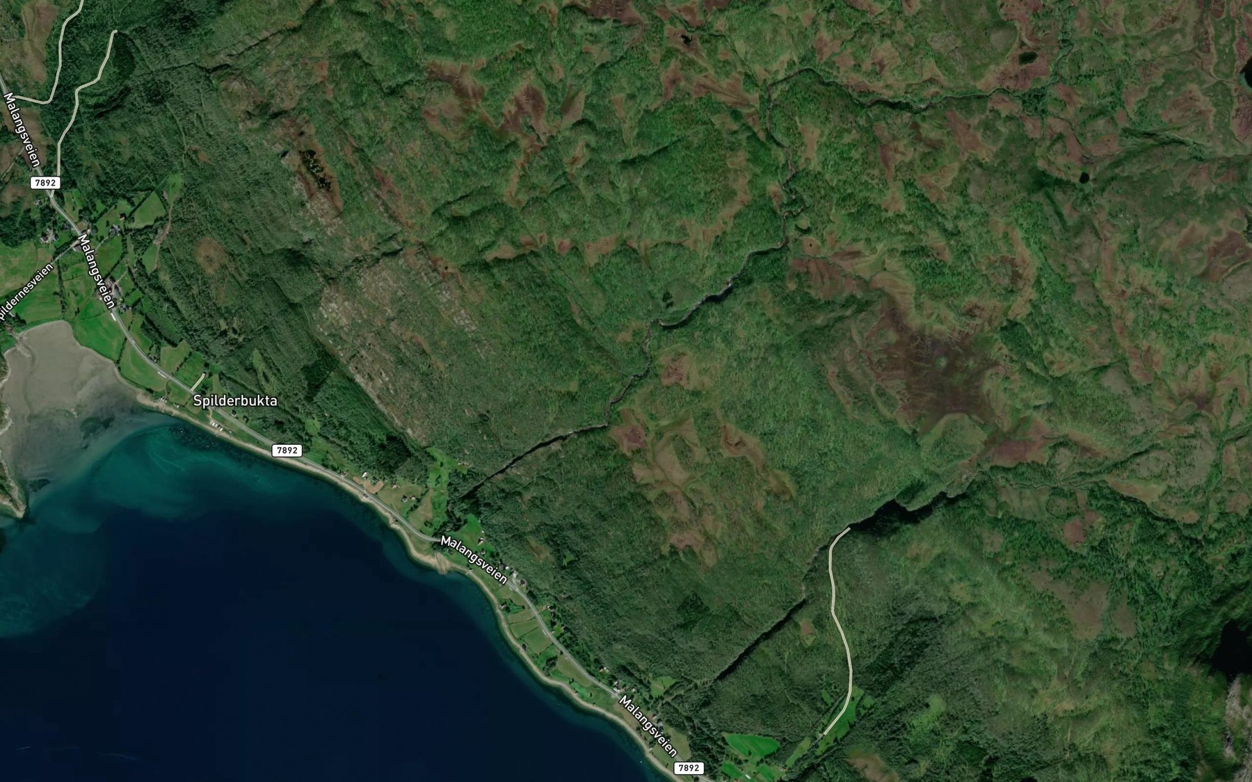 Satellite map of the Oterelva