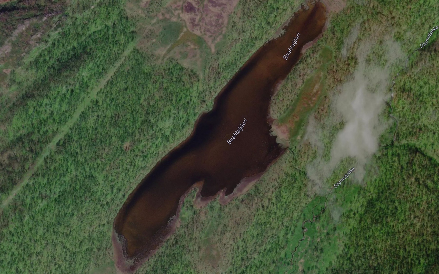 Satellite map of the Boattaljavri