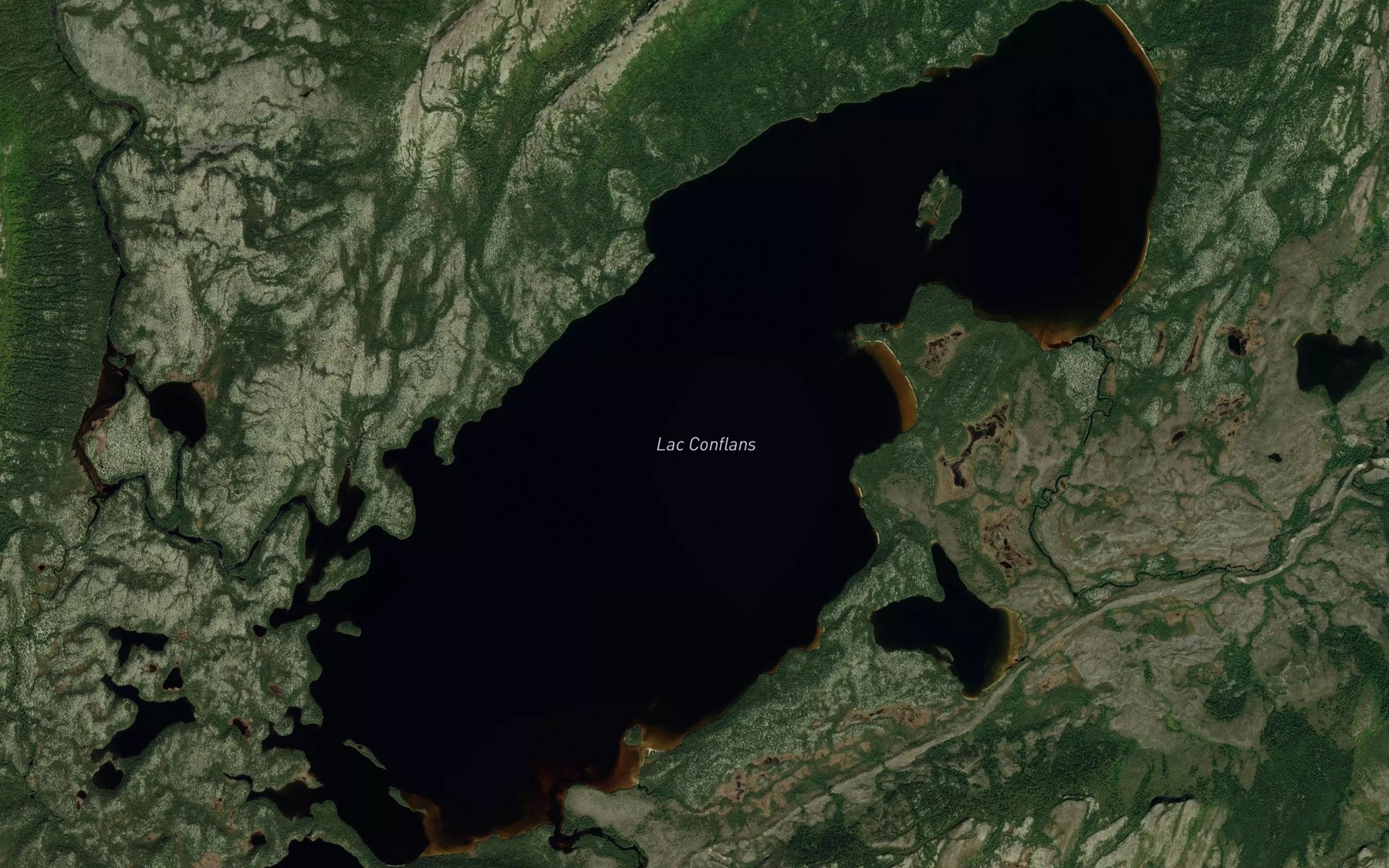 Satellite map of the Lac Conflans
