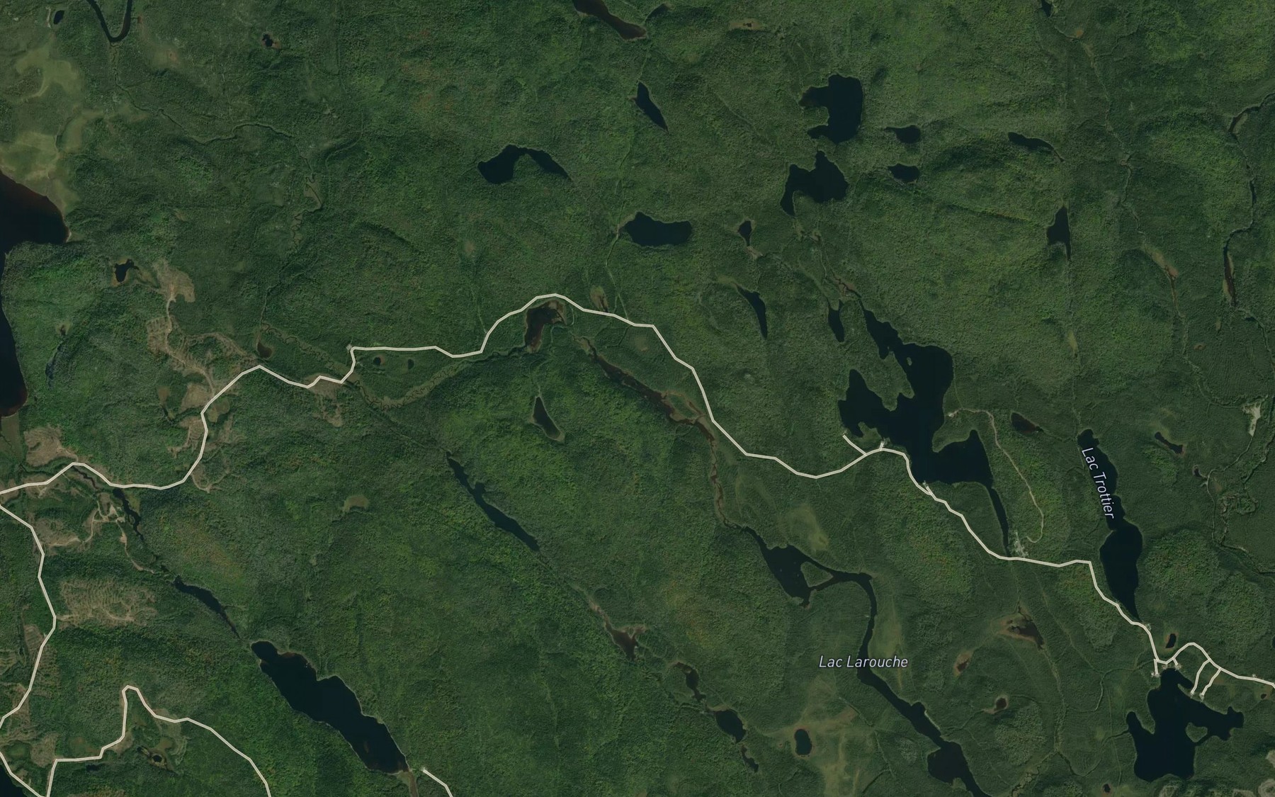 Satellite map of the Lac Dionne