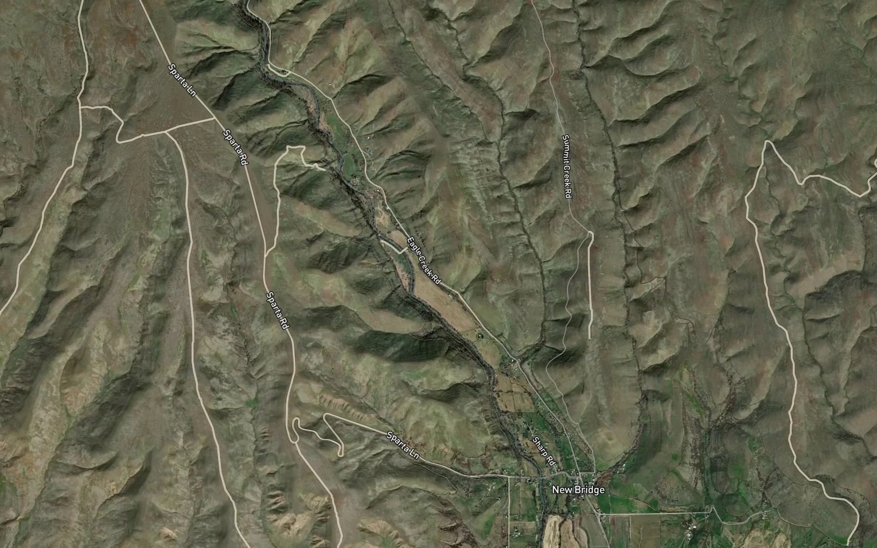 Satellite map of the Tobin Ditch