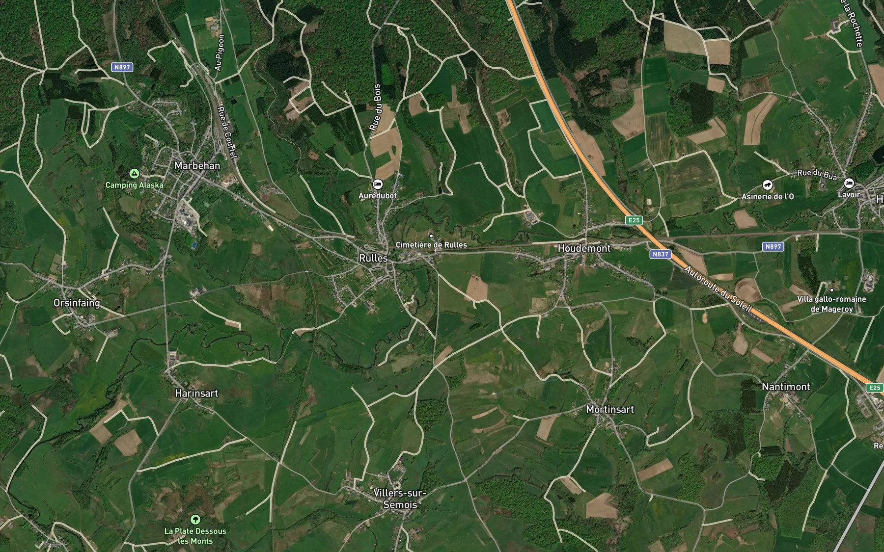 Satellite map of the Mandebras