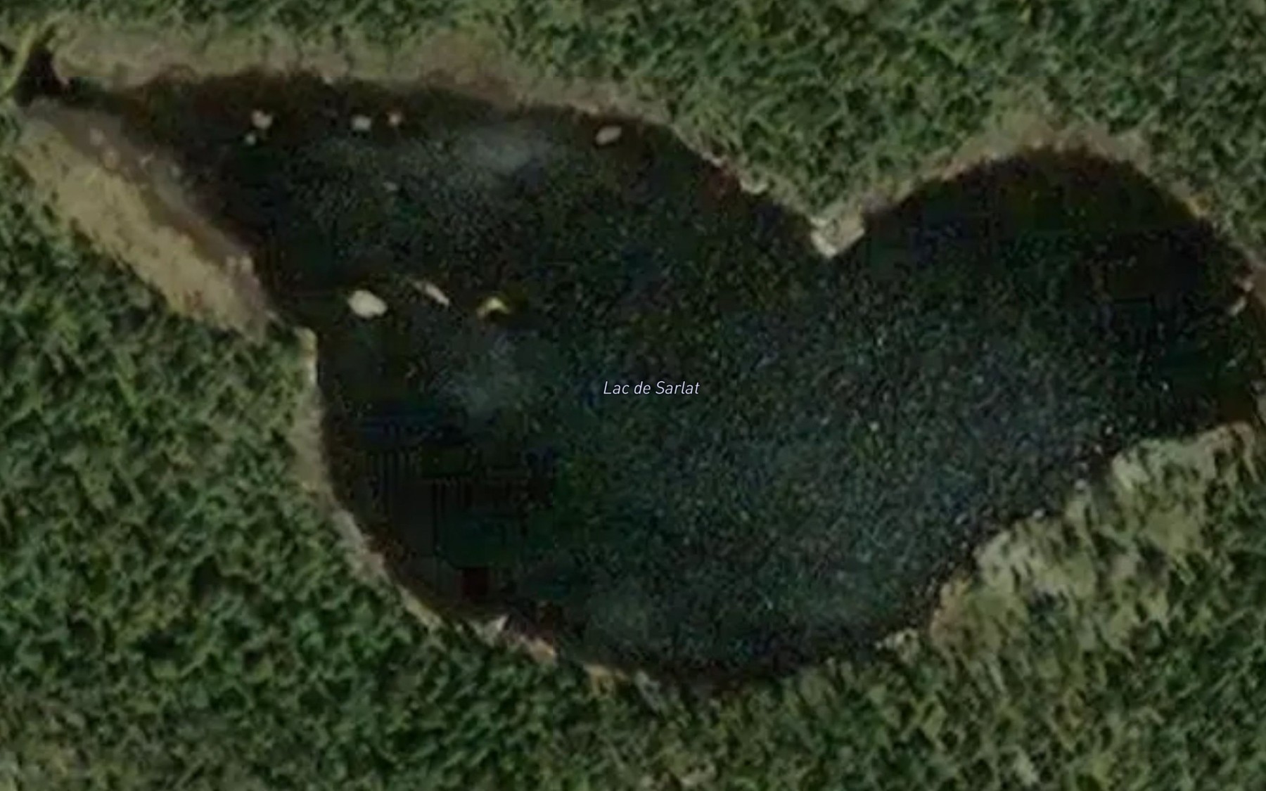 Satellite map of the Lac de Sarlat