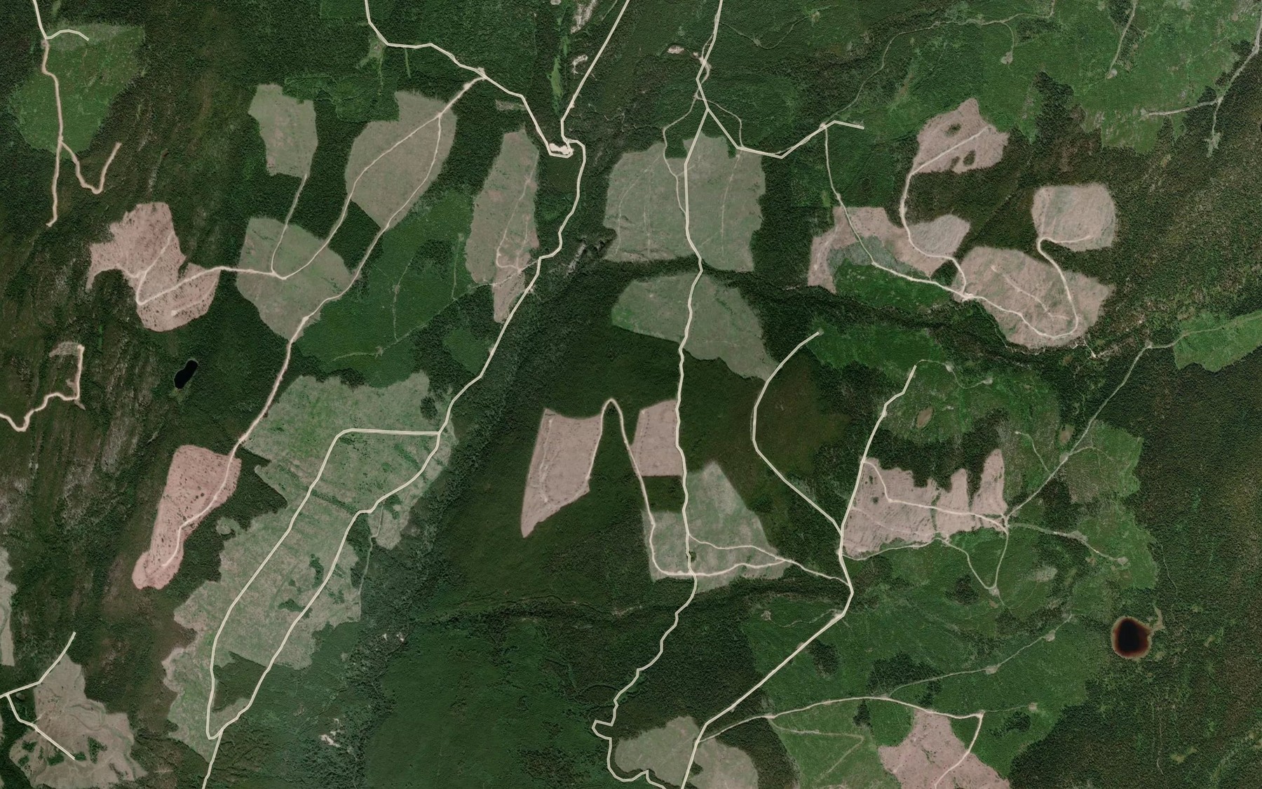 Satellite map of the James Creek