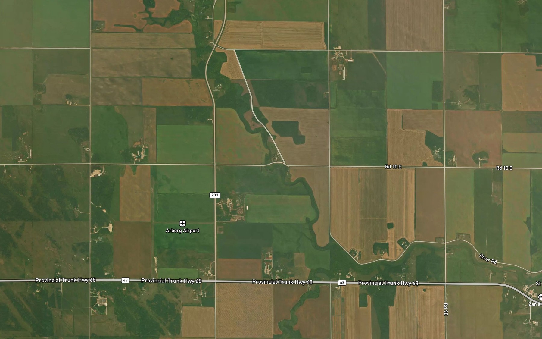 Satellite map of the Framnes Drain