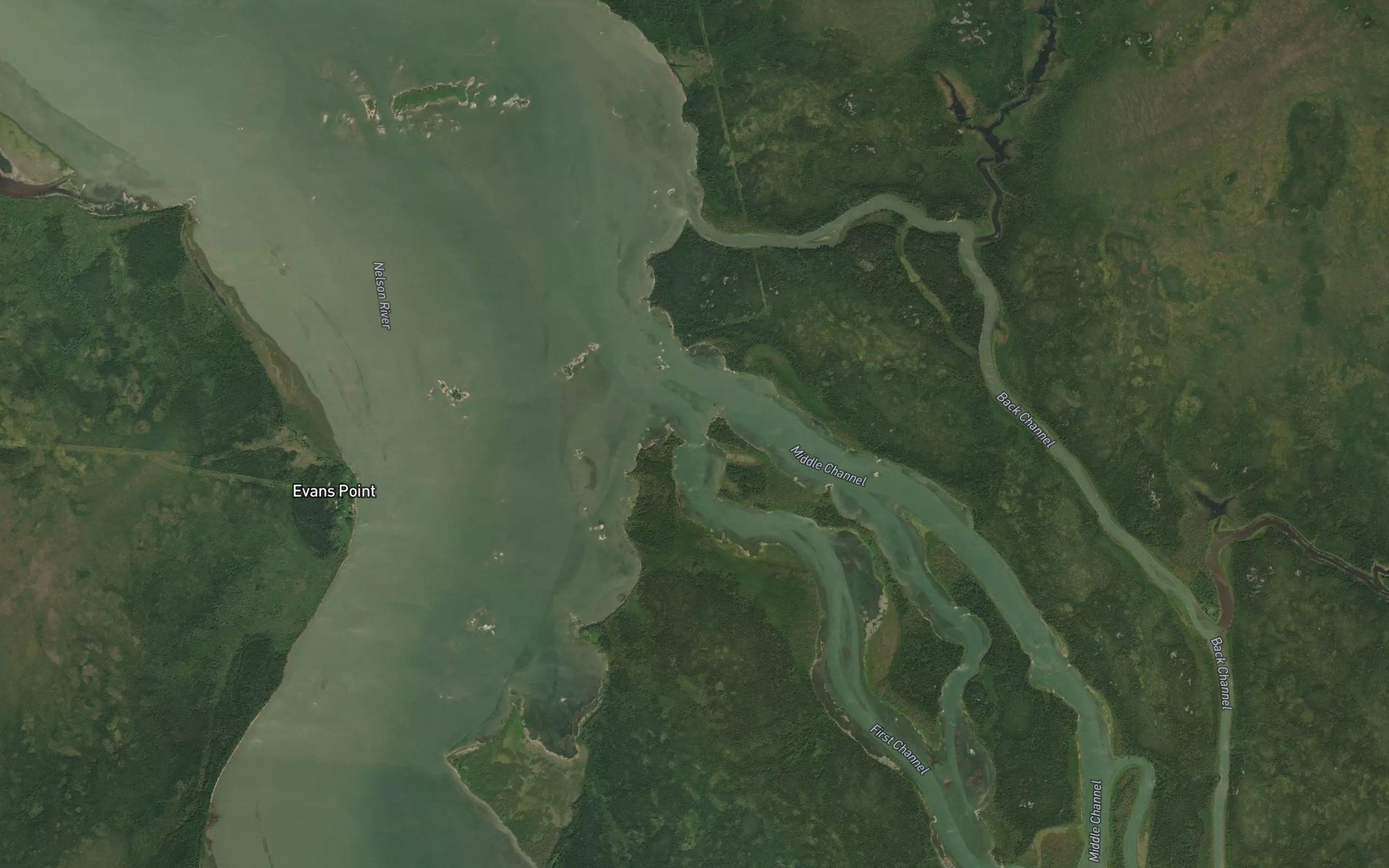Satellite map of the First Channel