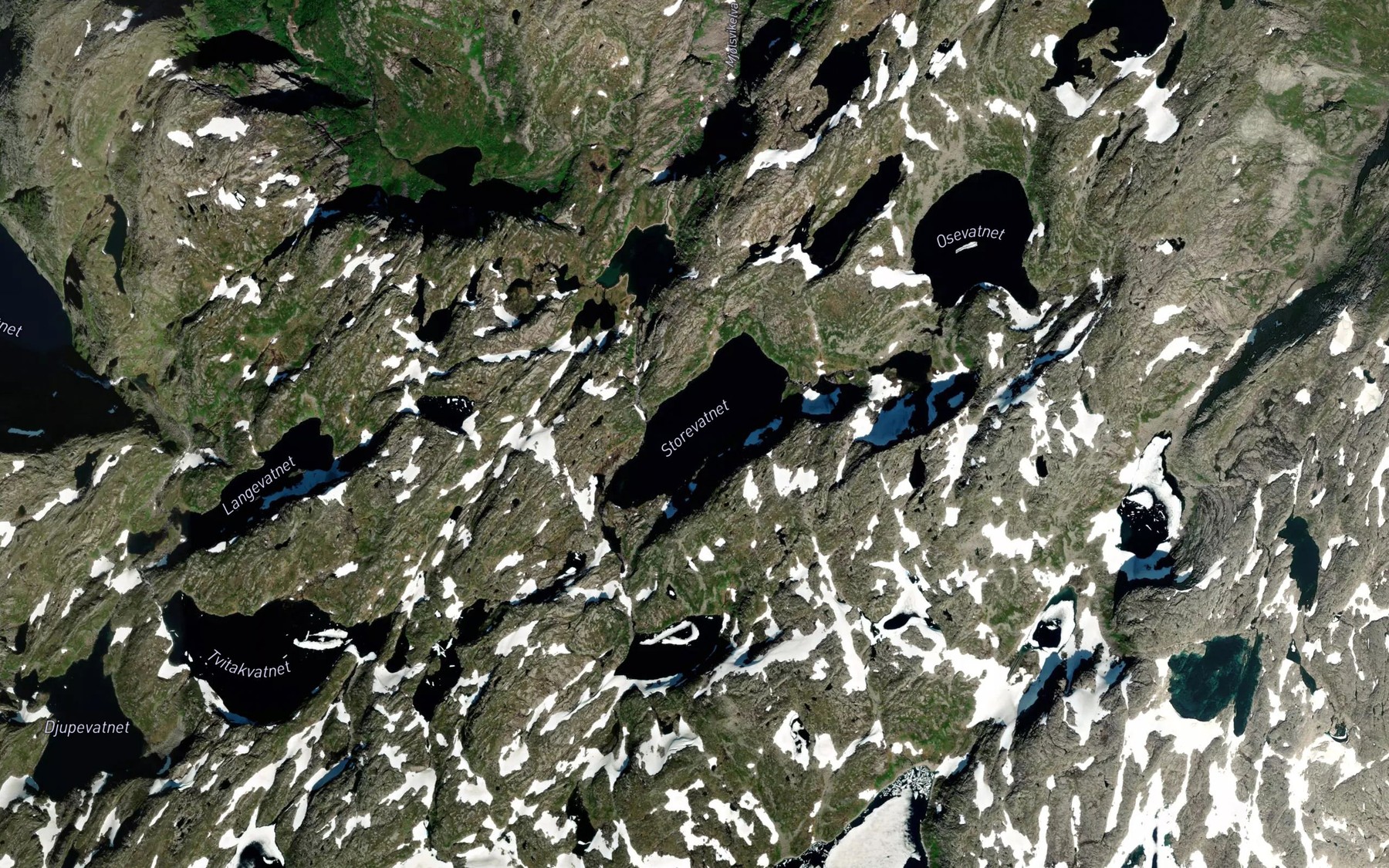 Satellite map of the Storevatnet