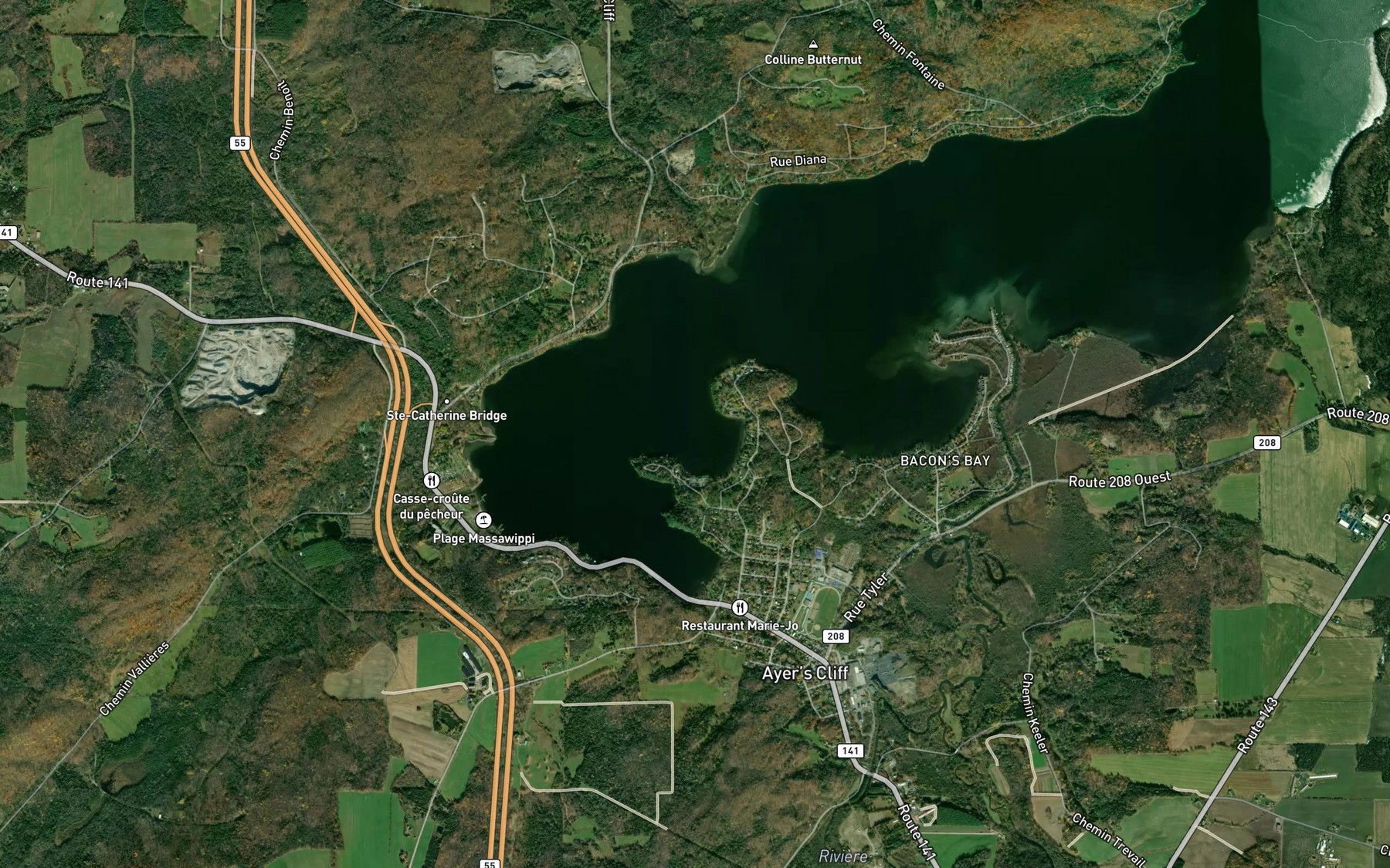 Satellite map of the Baie Ronde
