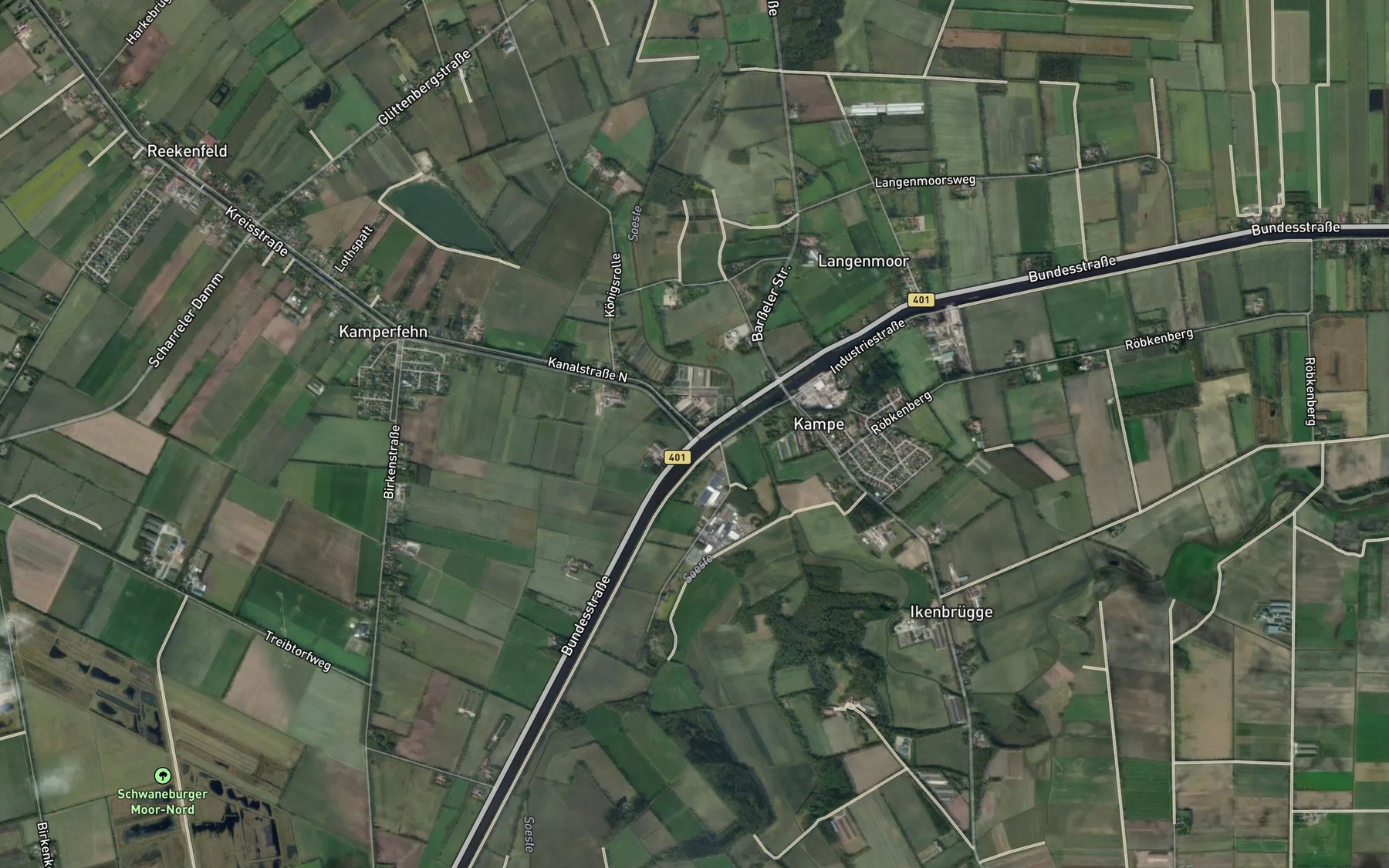 Satellite map of the Elisabethfehnkanal