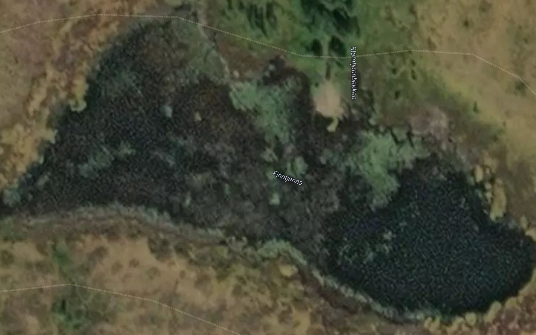 Satellite map of the Finntjonna