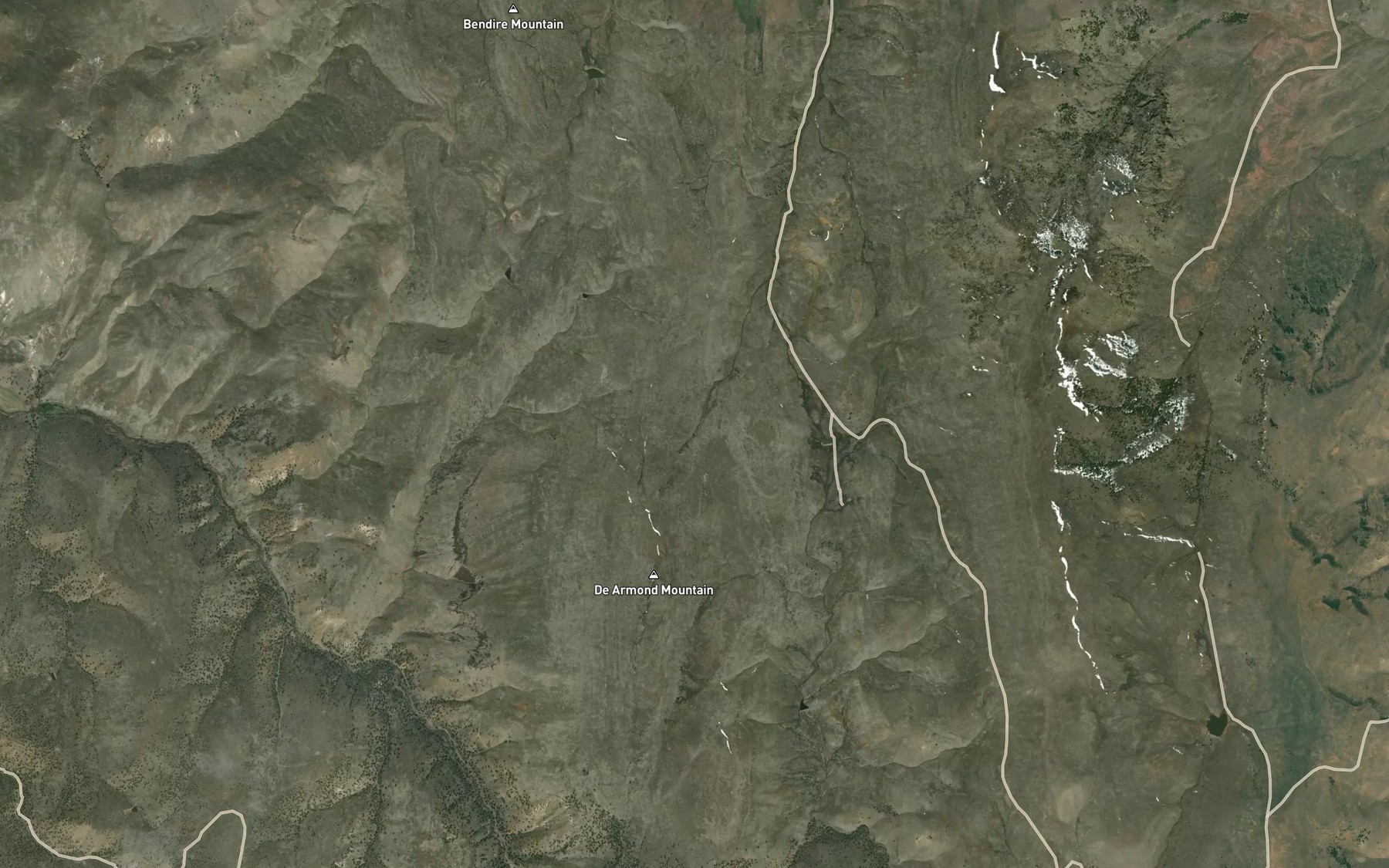 Satellite map of the Rattlesnake Reservoir