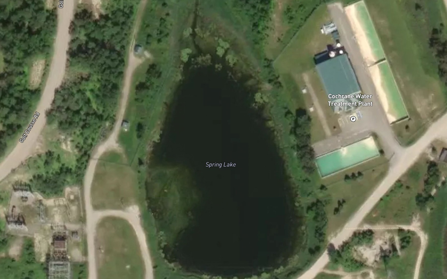 Satellite map of the Spring Lake