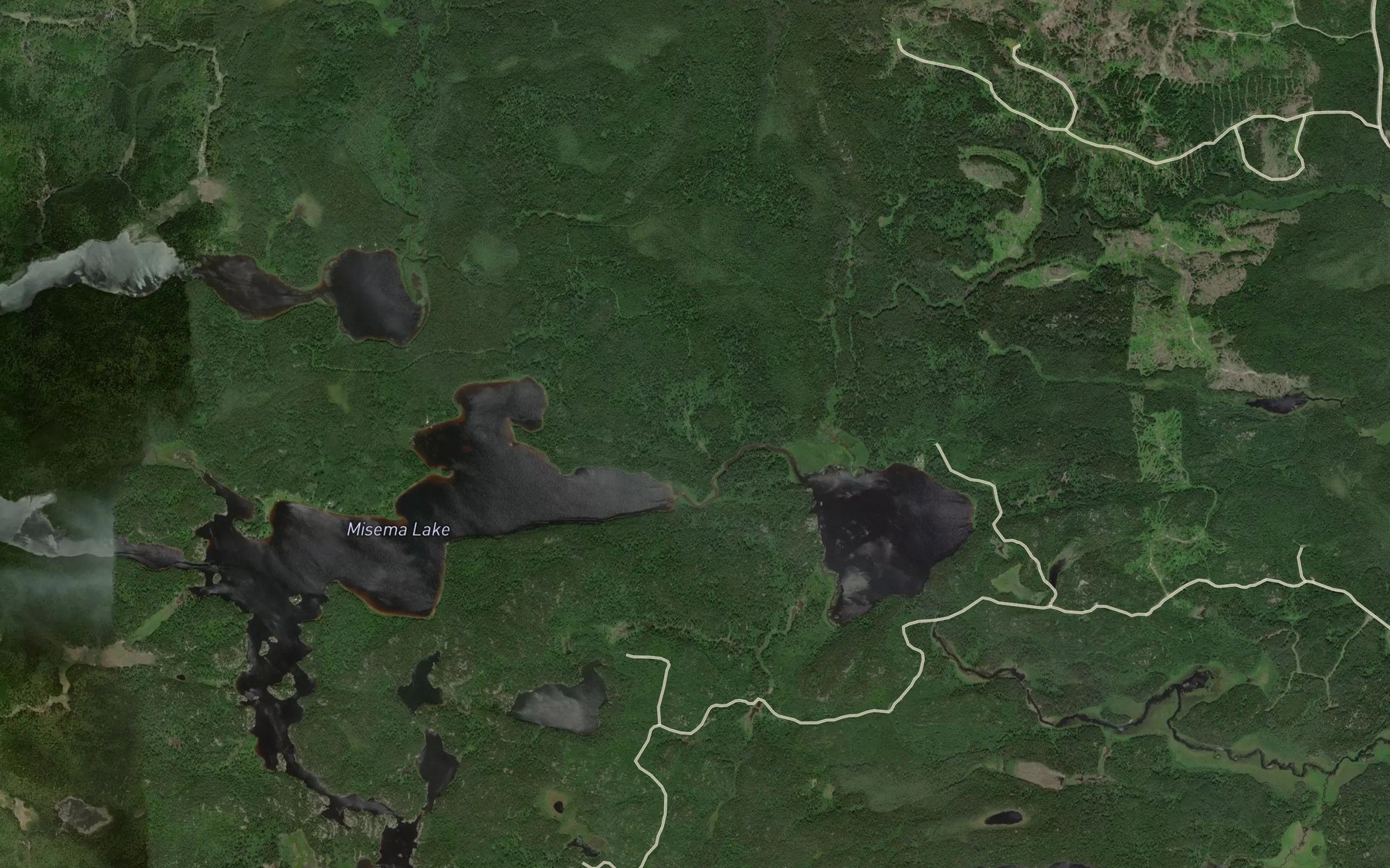 Satellite map of the Kinabik Creek