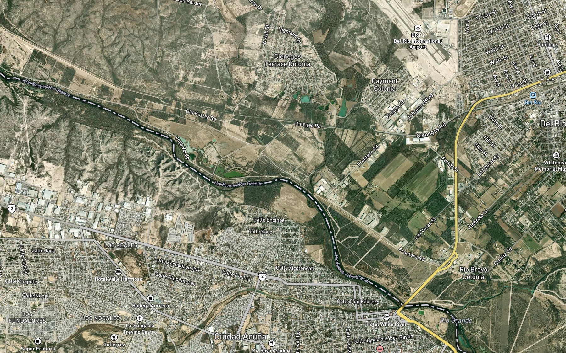 Satellite map of the Salt Creek