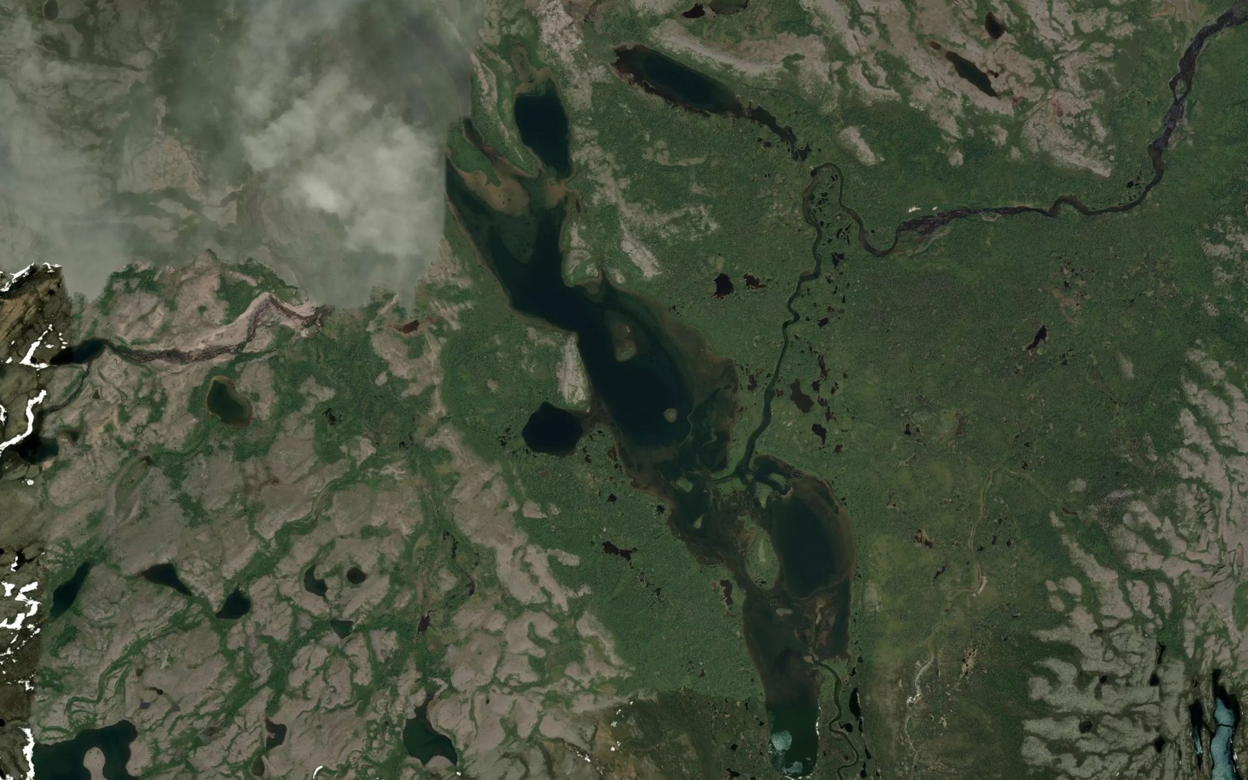 Satellite map of the Lac Bassignac