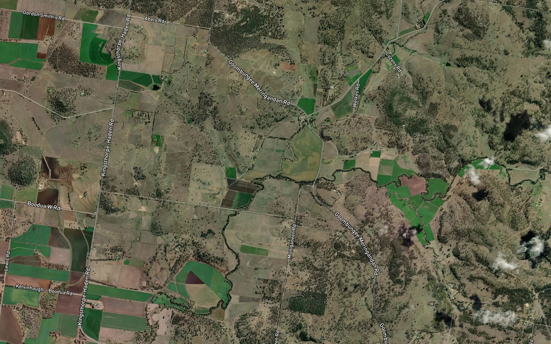 Satellite map of the Gomaren Creek