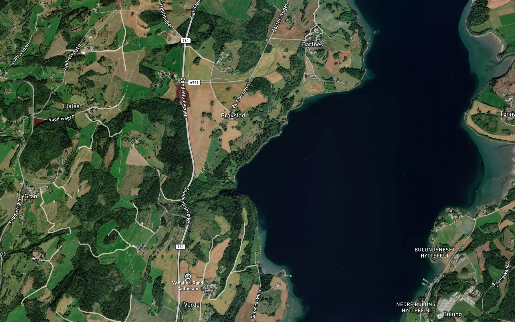 Satellite map of the Svartvika