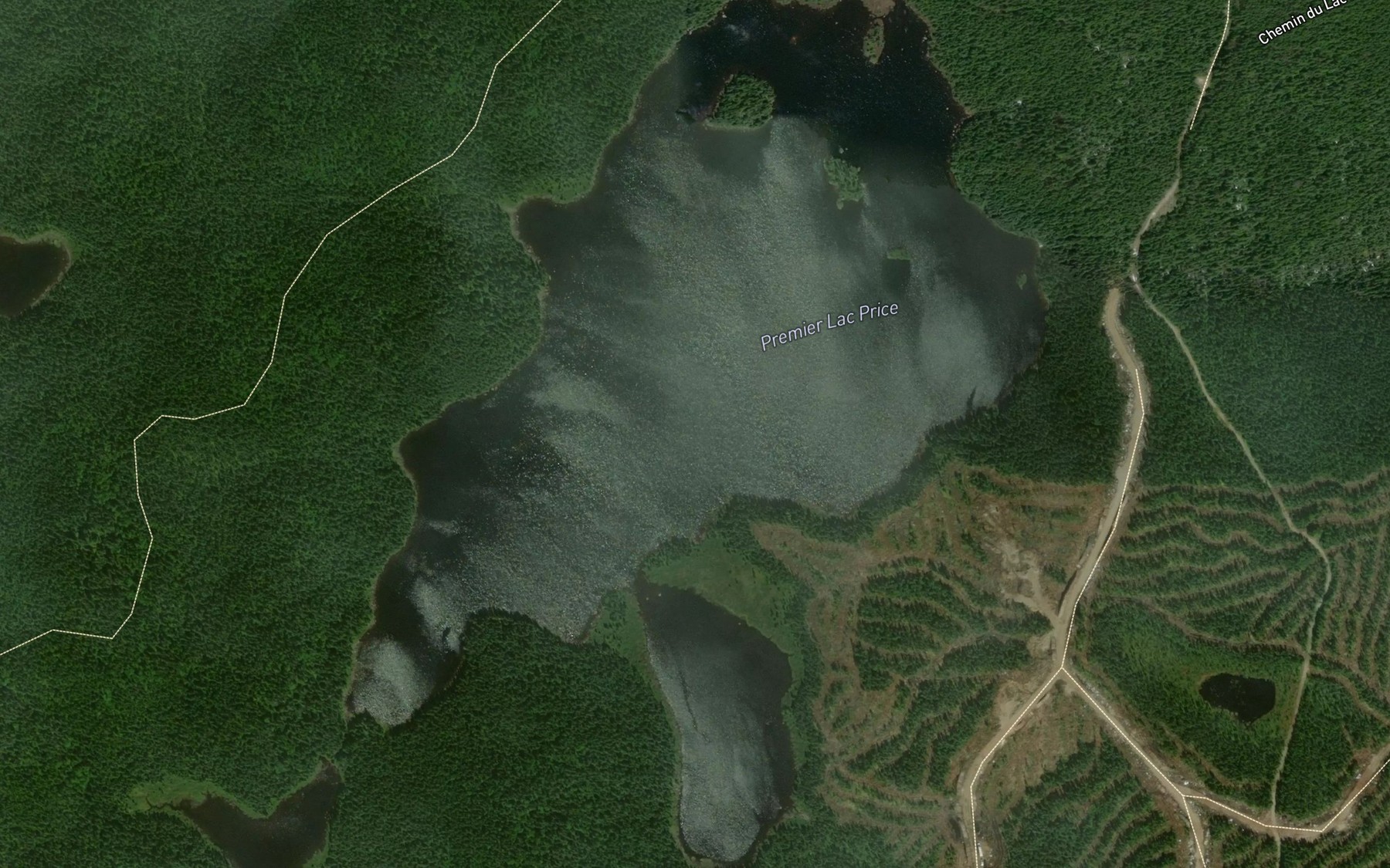 Satellite map of the Premier lac Price