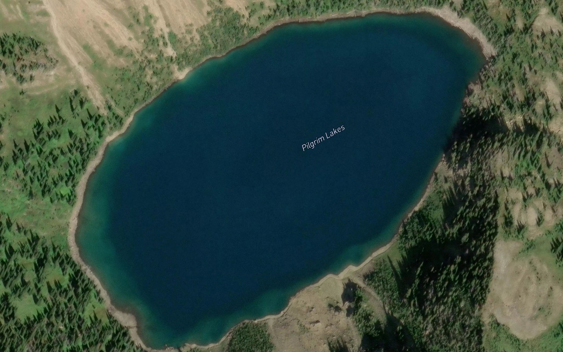 Satellite map of the Pilgrim Lakes