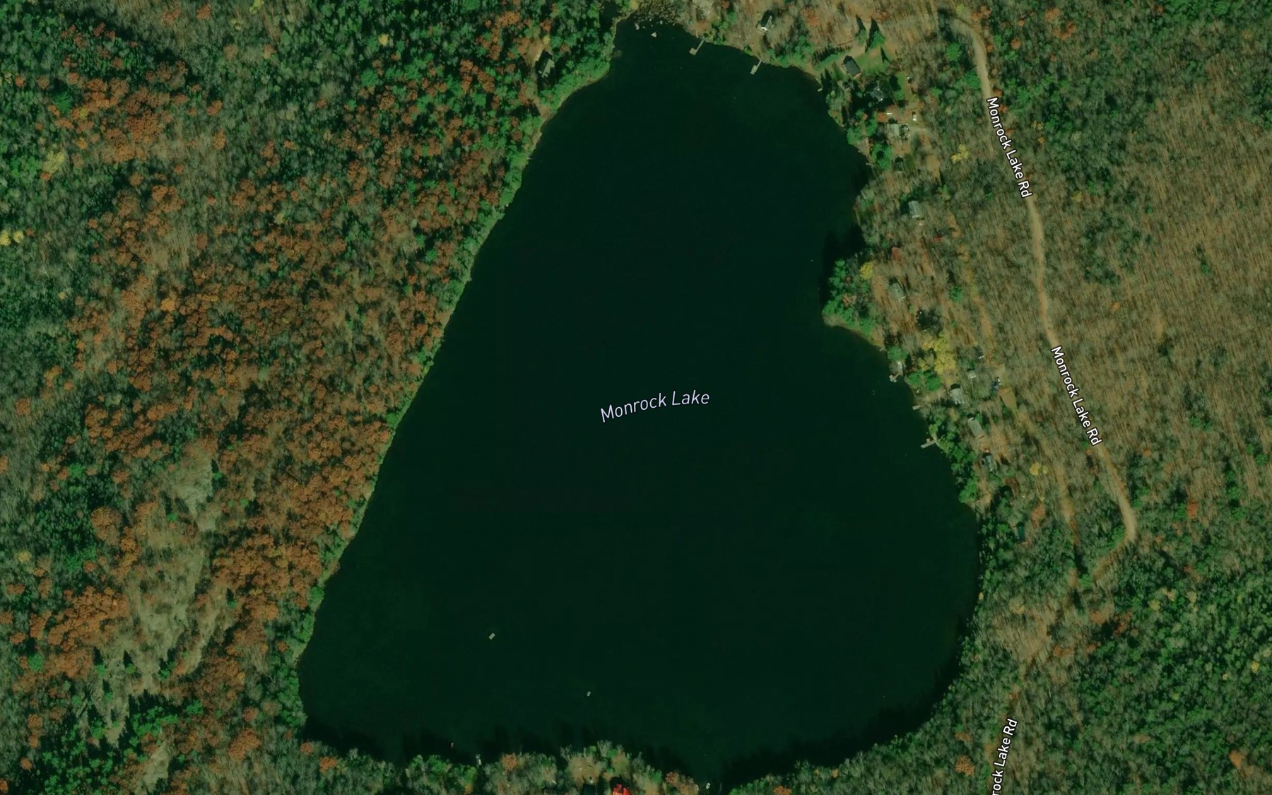 Satellite map of the Monrock Lake