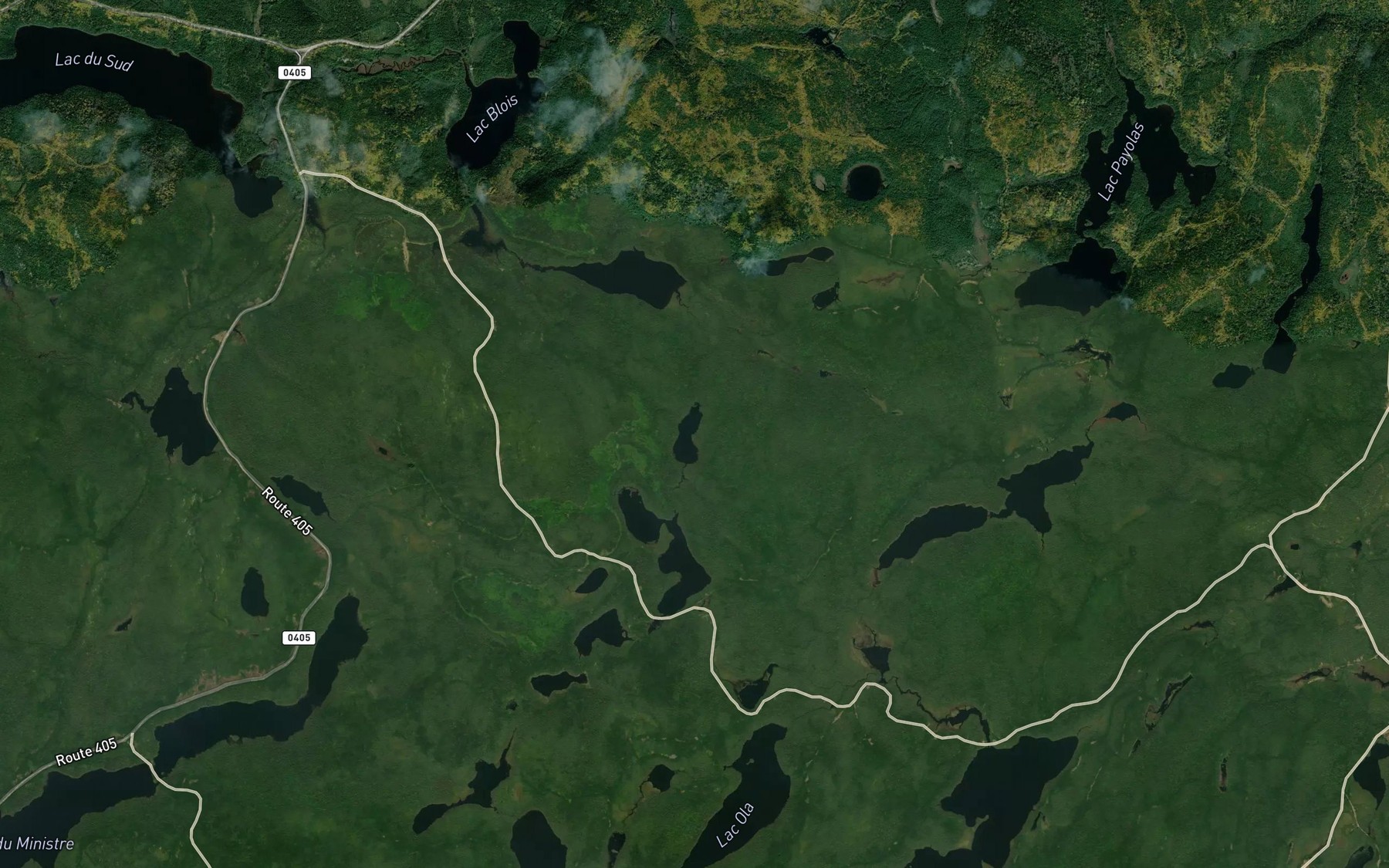 Satellite map of the Lac Polar