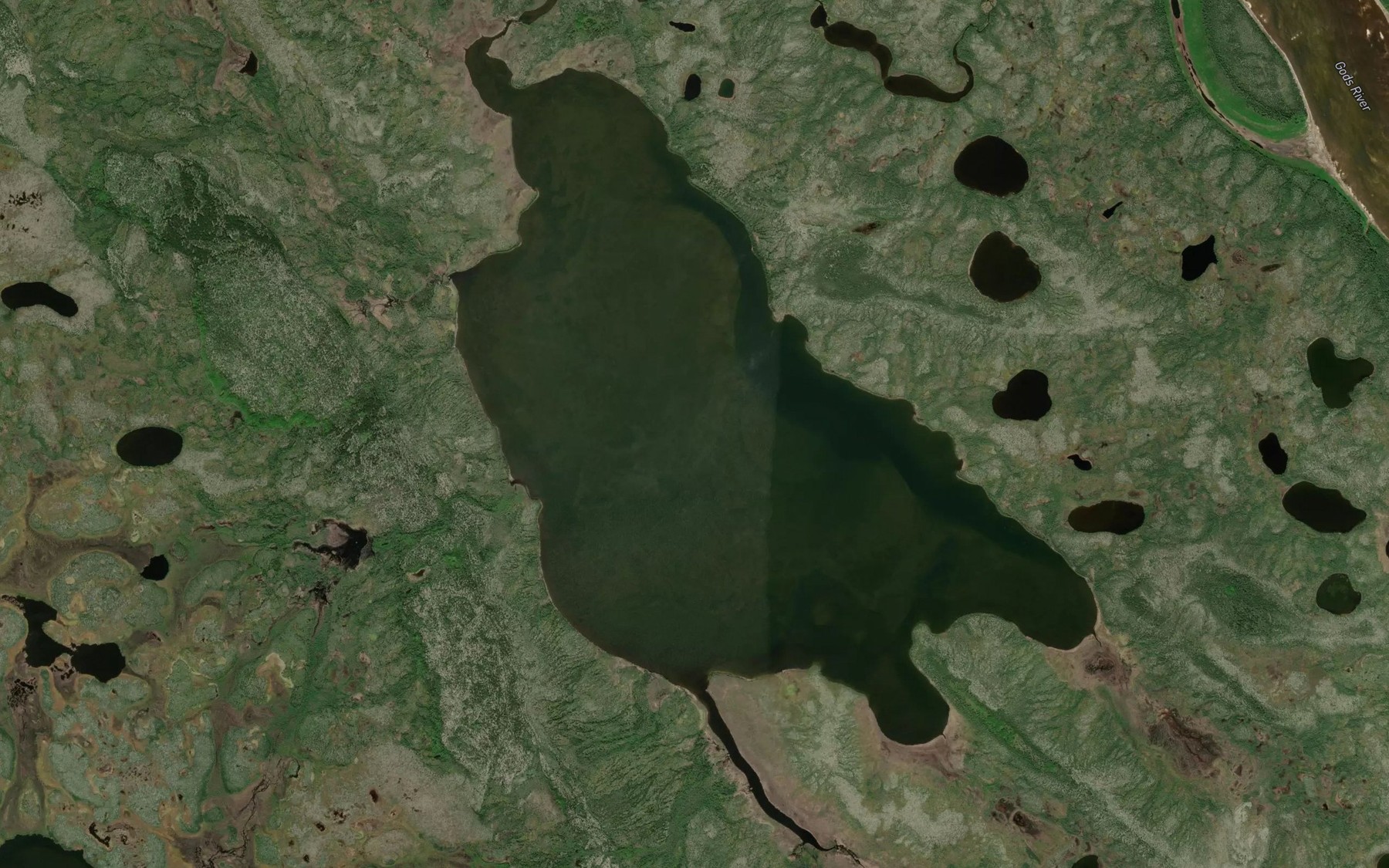 Satellite map of the Nochekinosaywatayo Lake