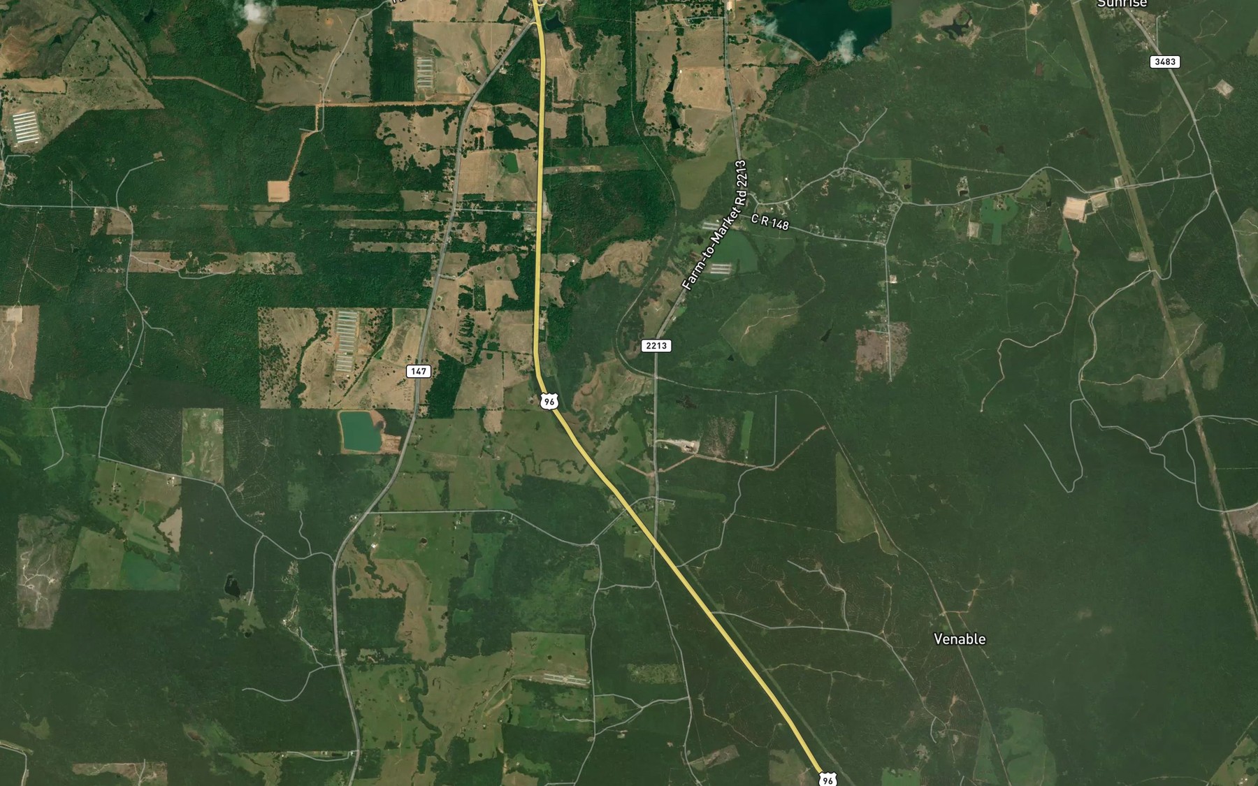 Satellite map of the Price Branch