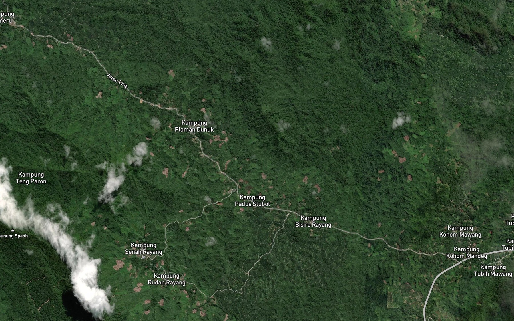 Satellite map of the Sungai Kerubok Kanan