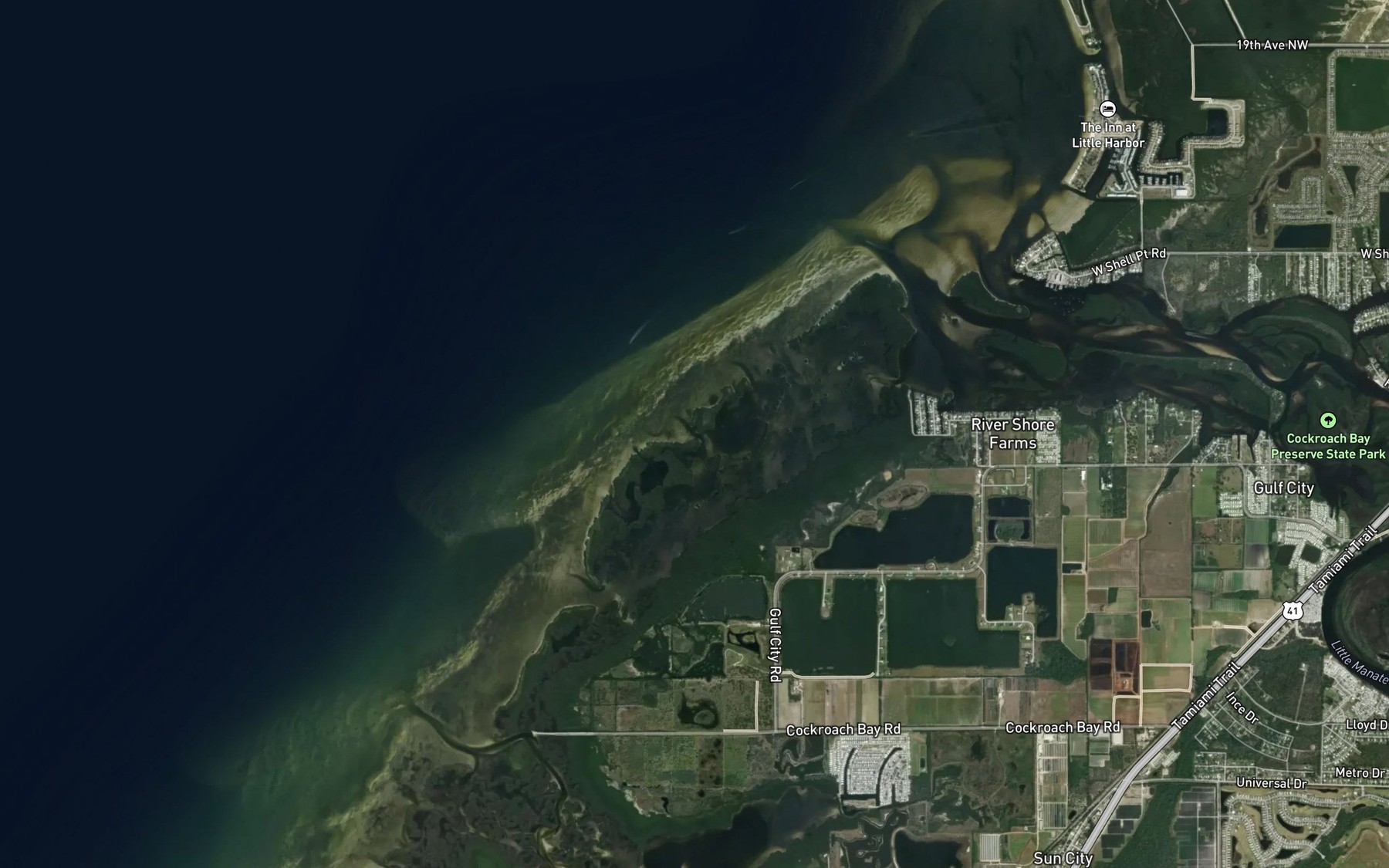 Satellite map of the Coon Creek