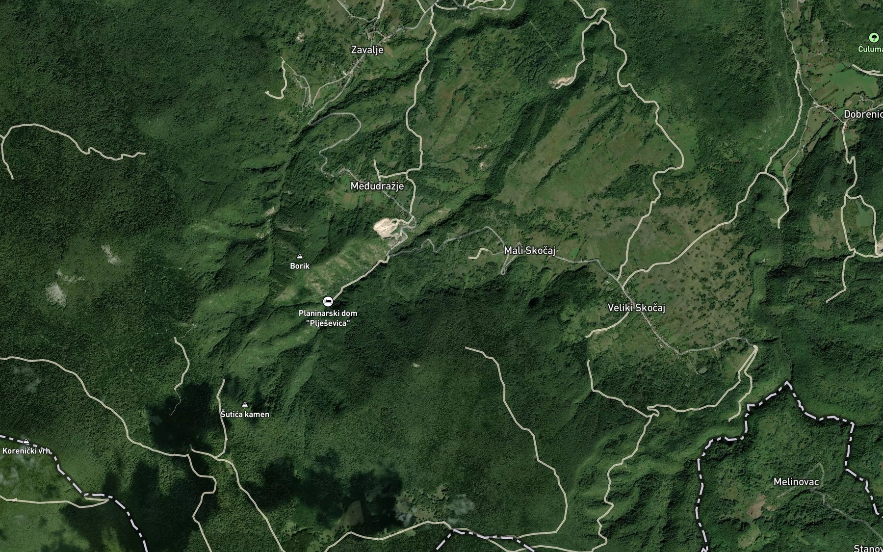 Satellite map of the Piskovac