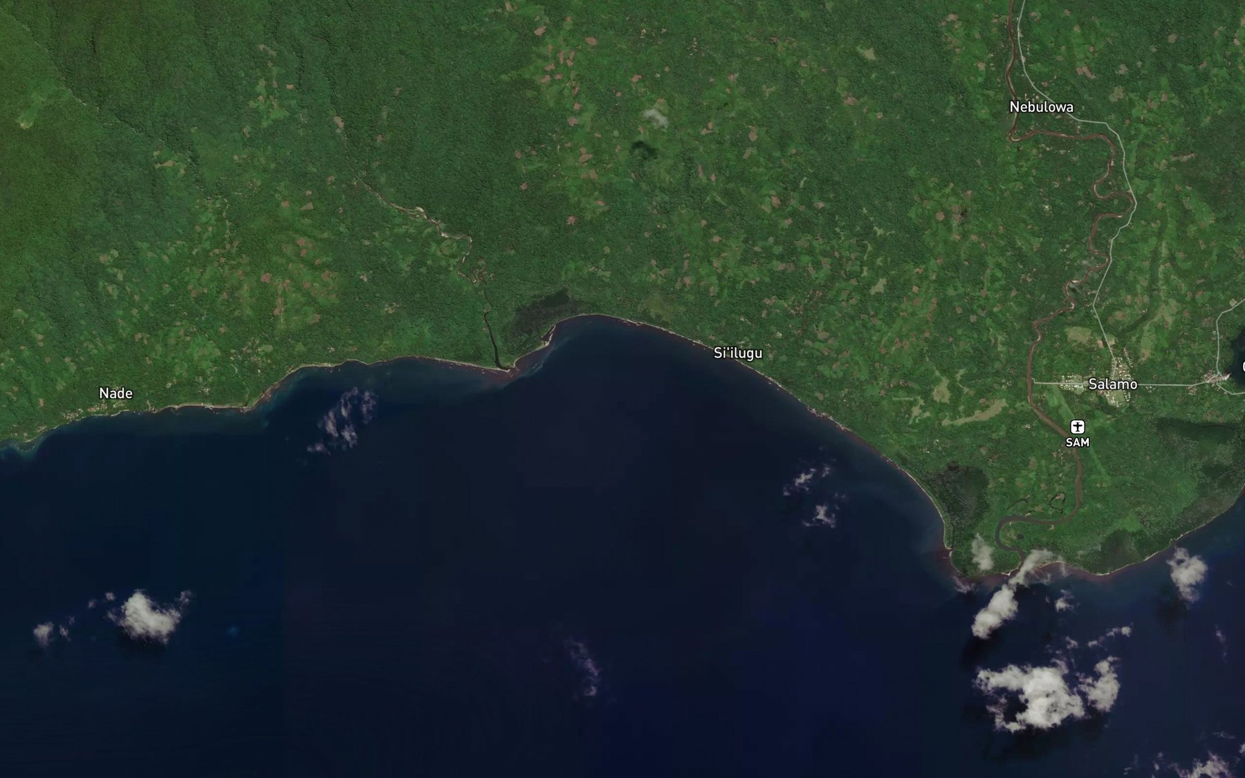Satellite map of the Si-Ilugu Bay