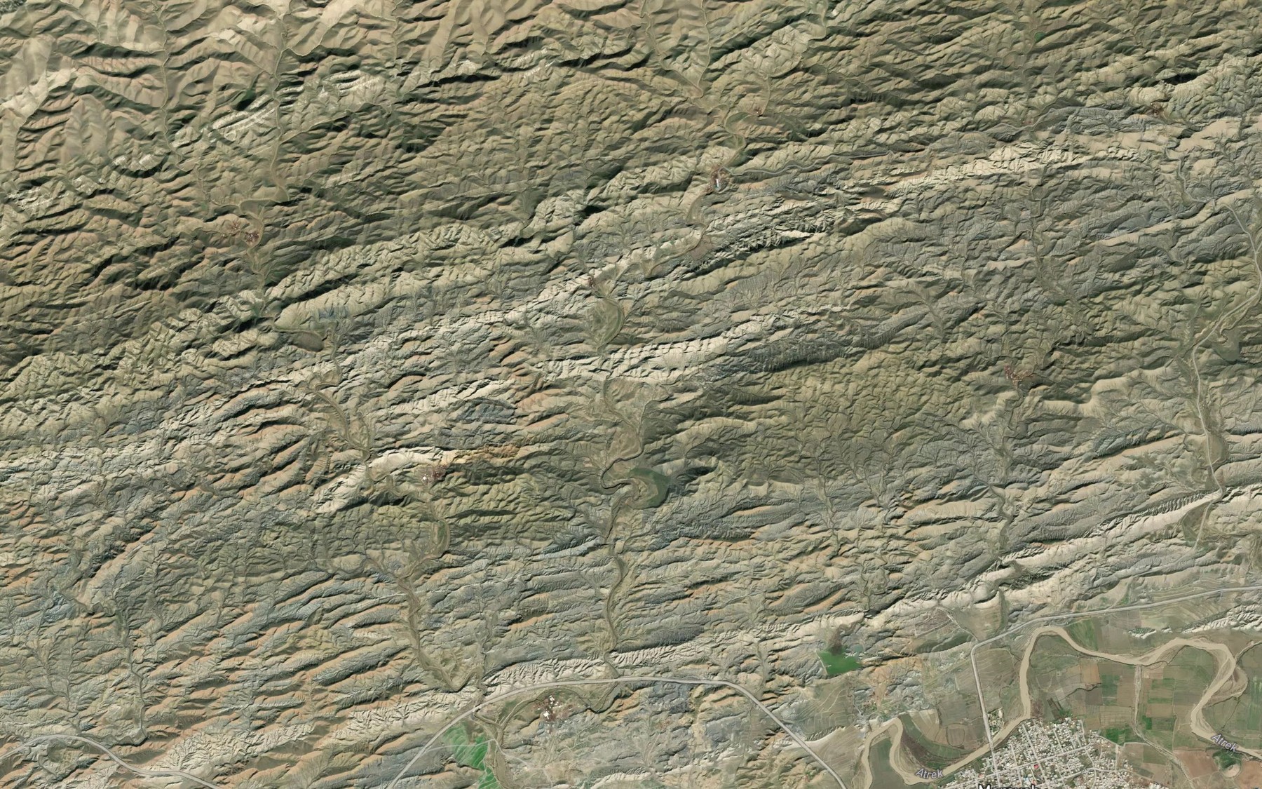 Satellite map of the Cheshmeh-ye Ozbak