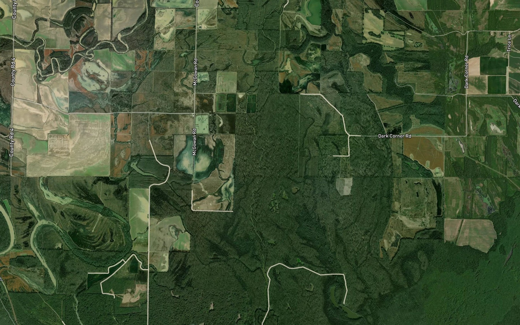 Satellite map of the Robe Bayou
