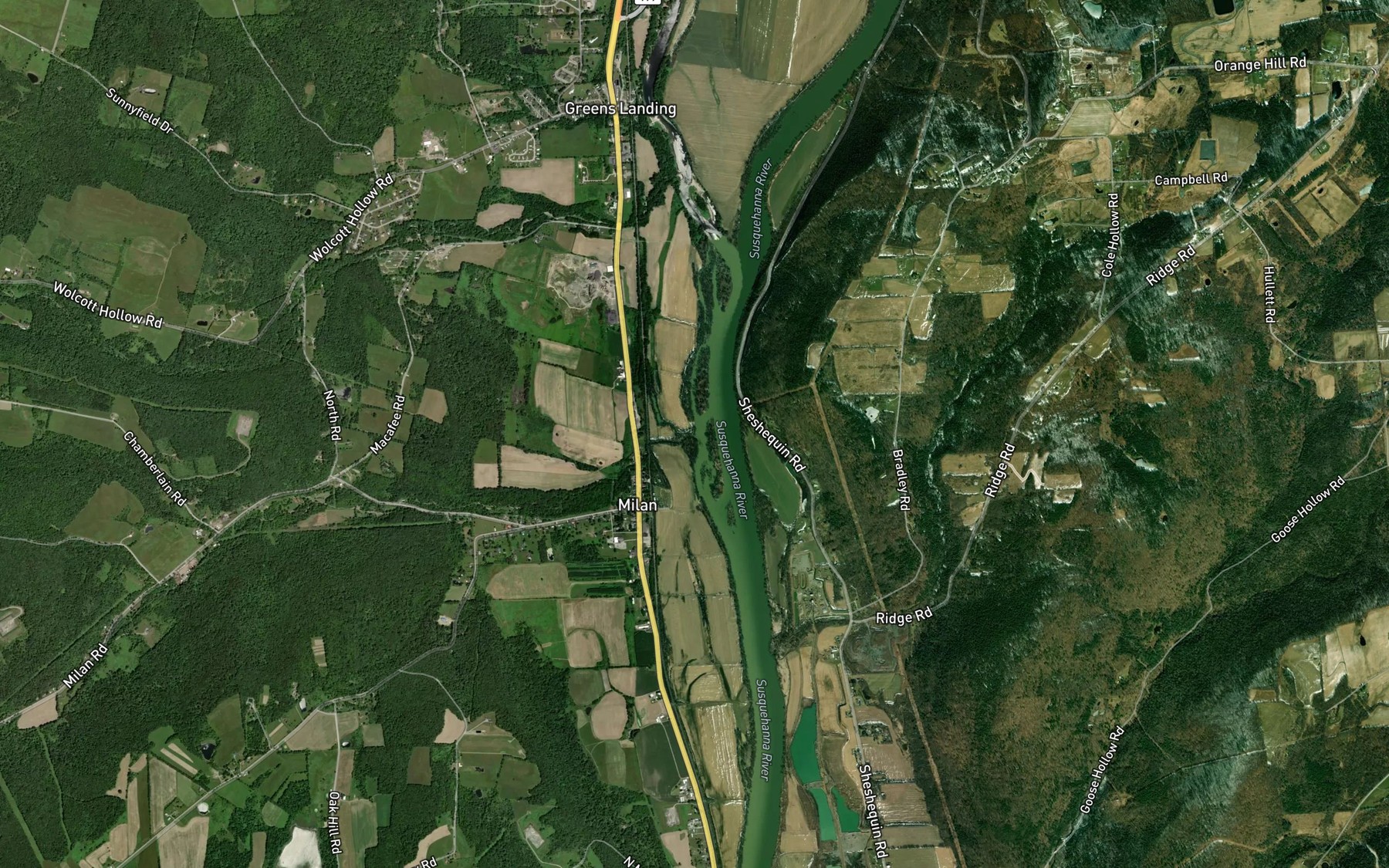 Satellite map of the Buck Creek