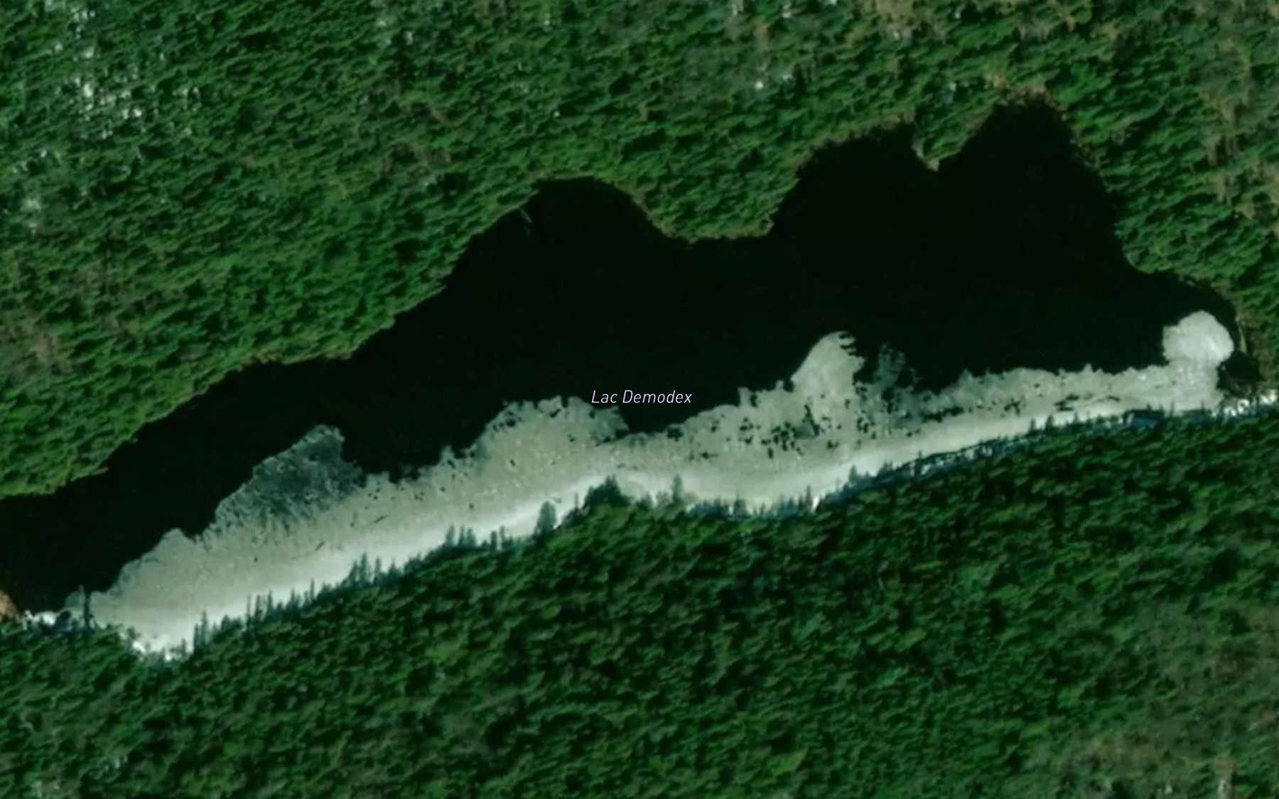Satellite map of the Lac Demodex