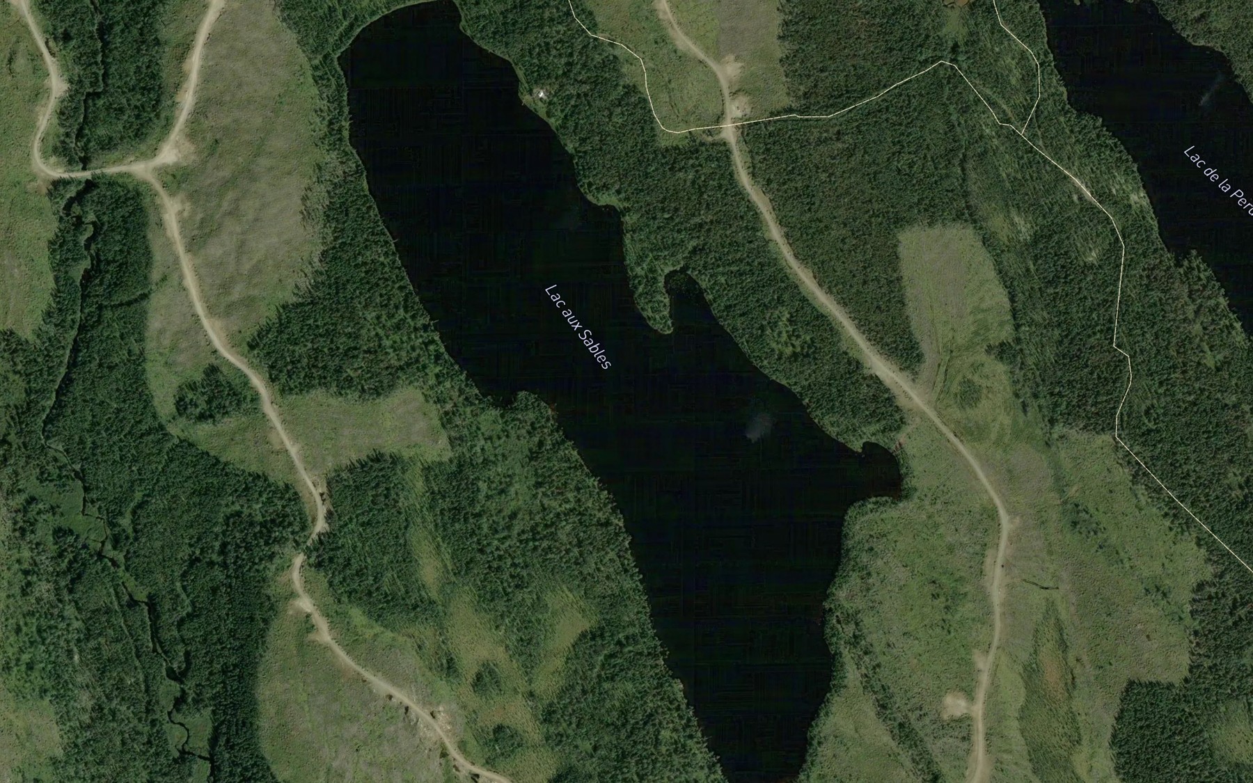 Satellite map of the Lac aux Sables