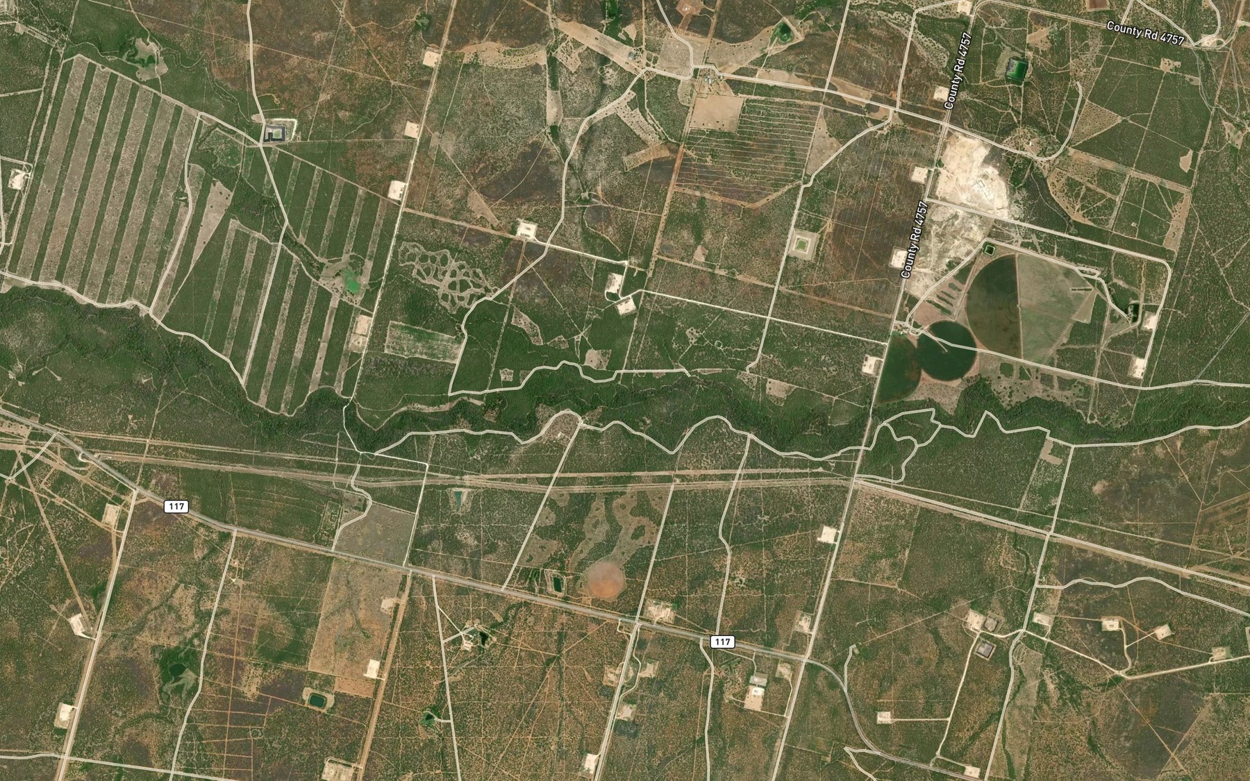 Satellite map of the Liveoak Creek