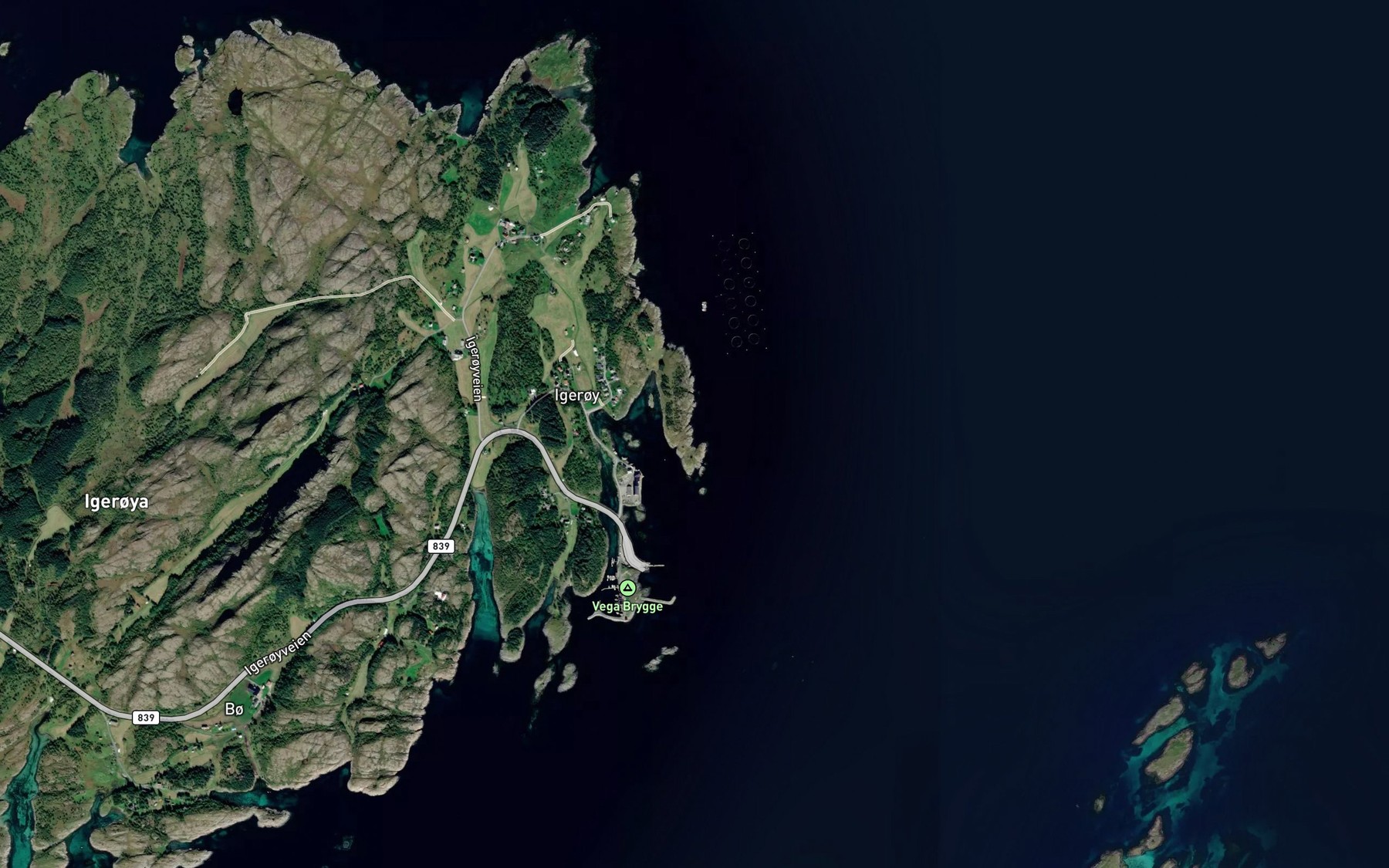Satellite map of the Sjovika