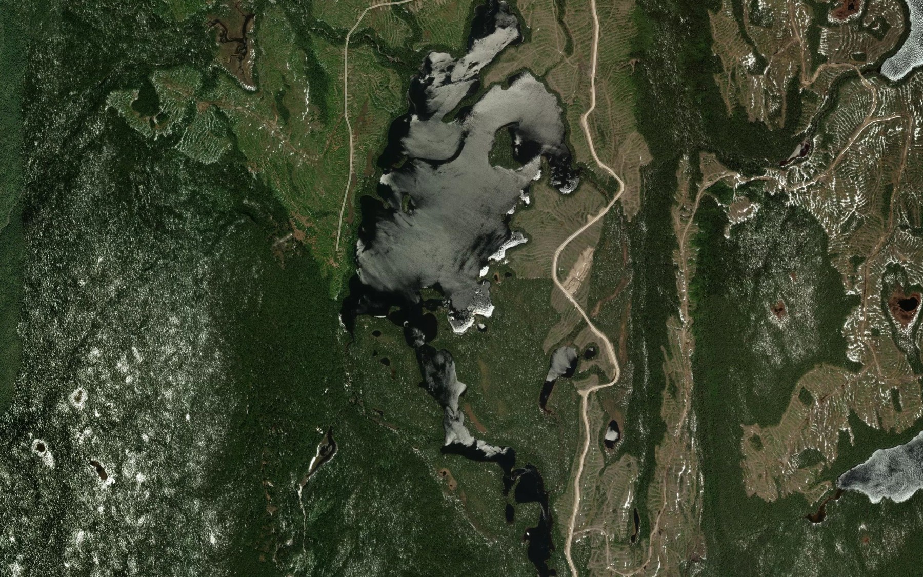 Satellite map of the Lac Robert