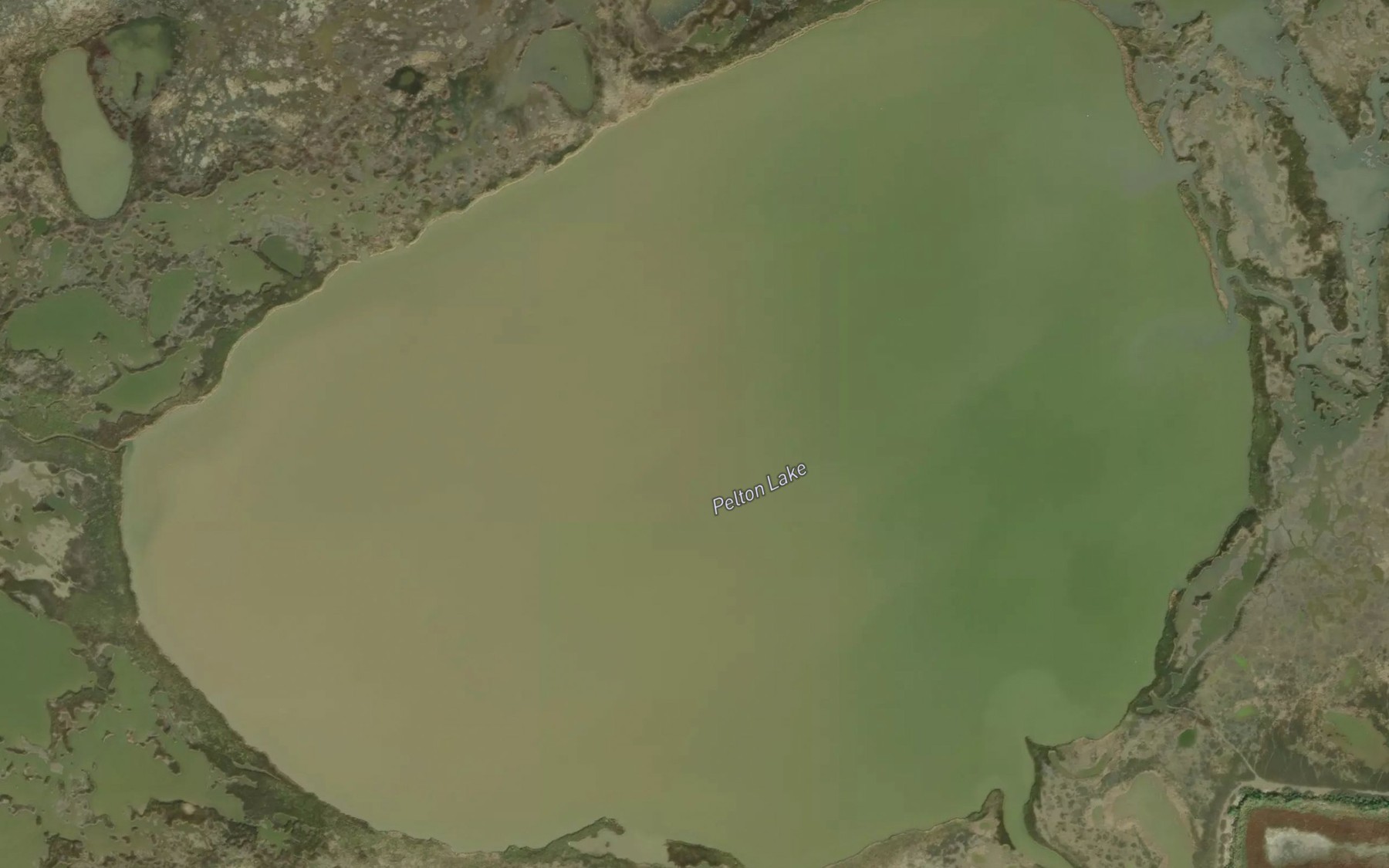 Satellite map of the Pelton Lake